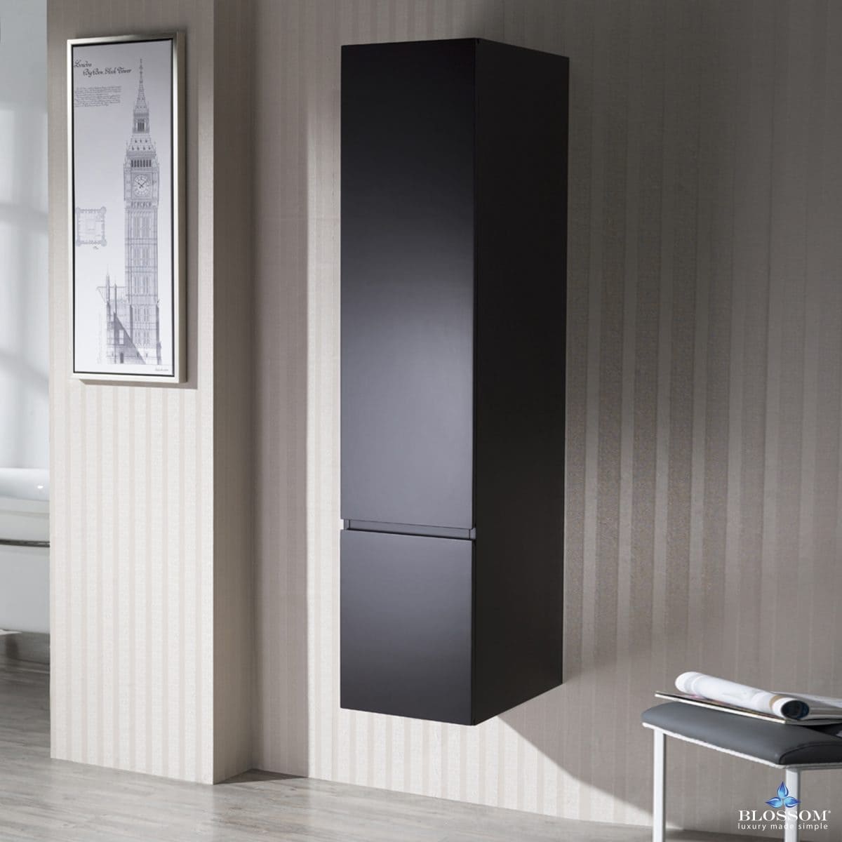 Monaco Wall Hung Linen Cabinet