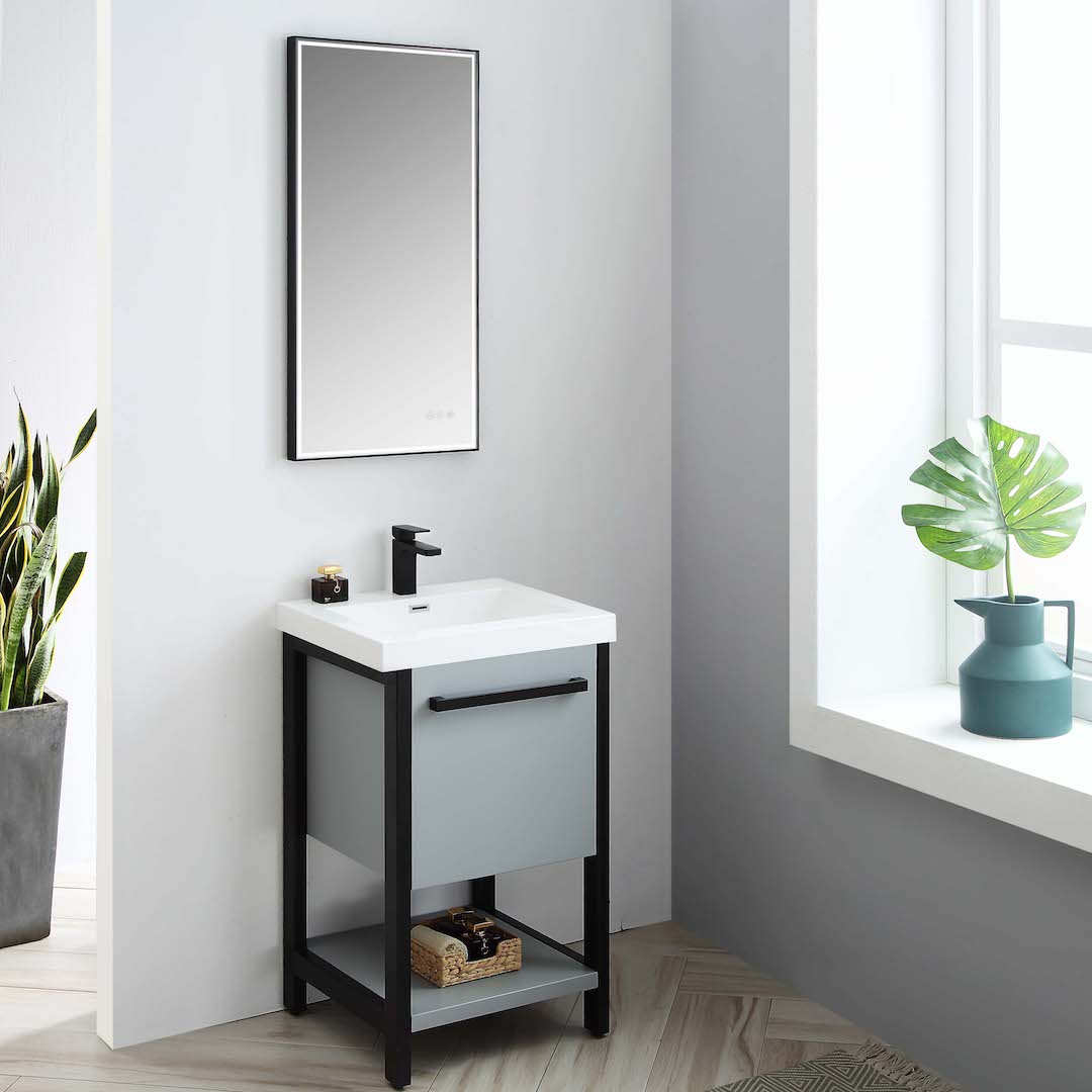 Riga 20" Bathroom Vanity #size_20" #color_metal grey