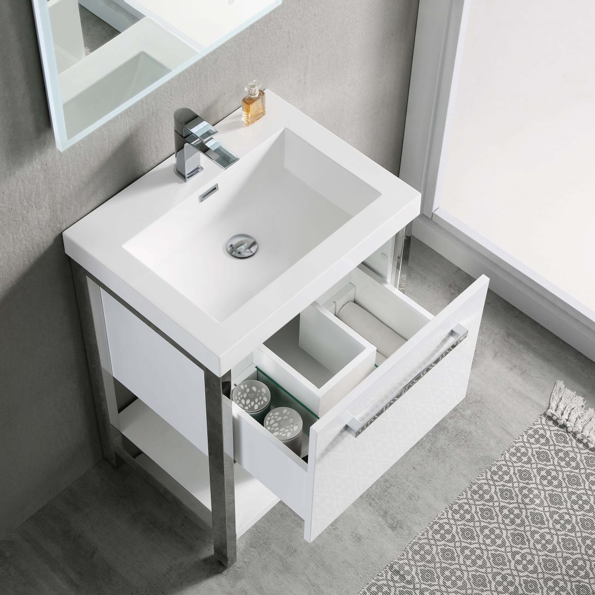 Riga 24" Bathroom Vanity #size_24" #color_glossy white