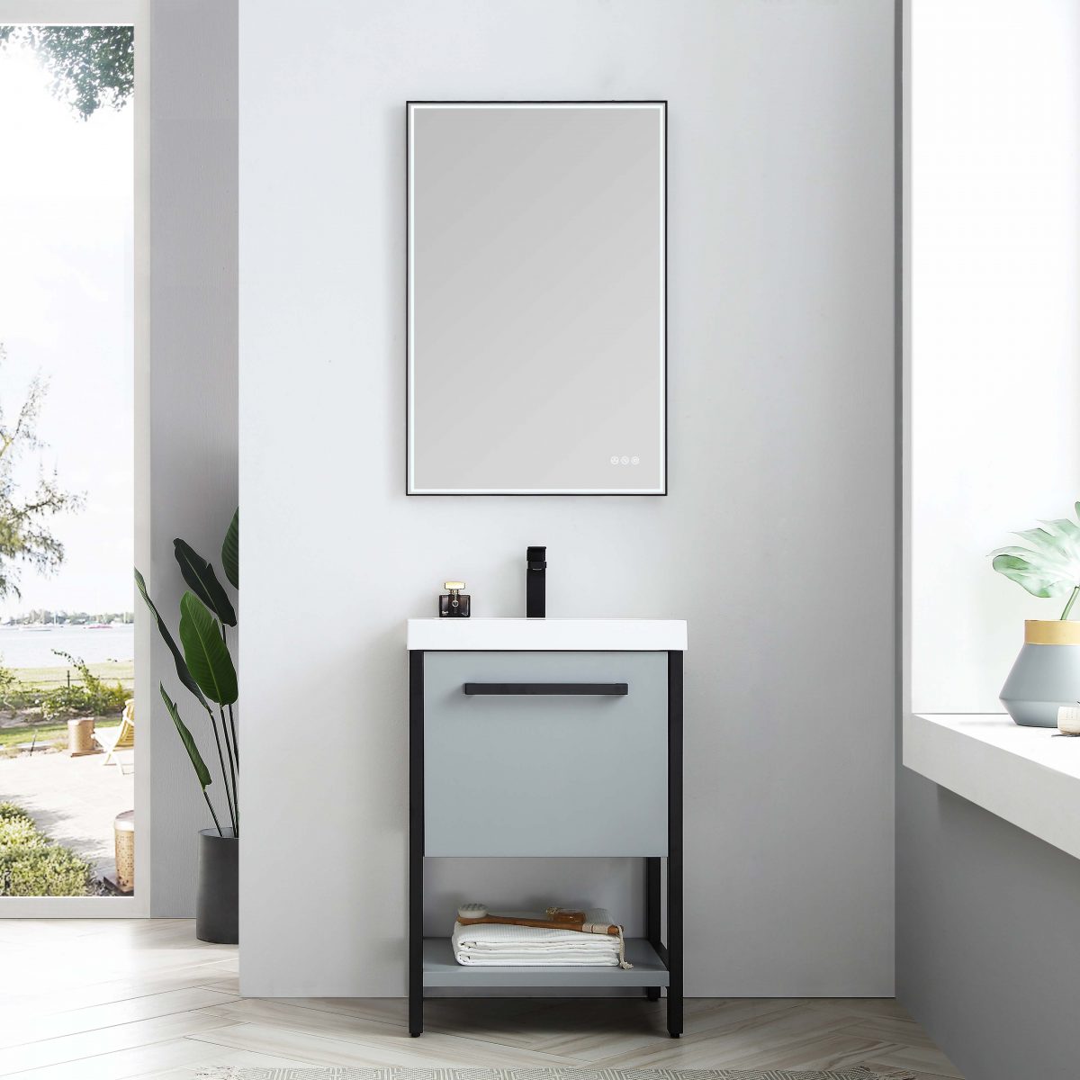 Riga 24" Bathroom Vanity #size_24" #color_metal grey
