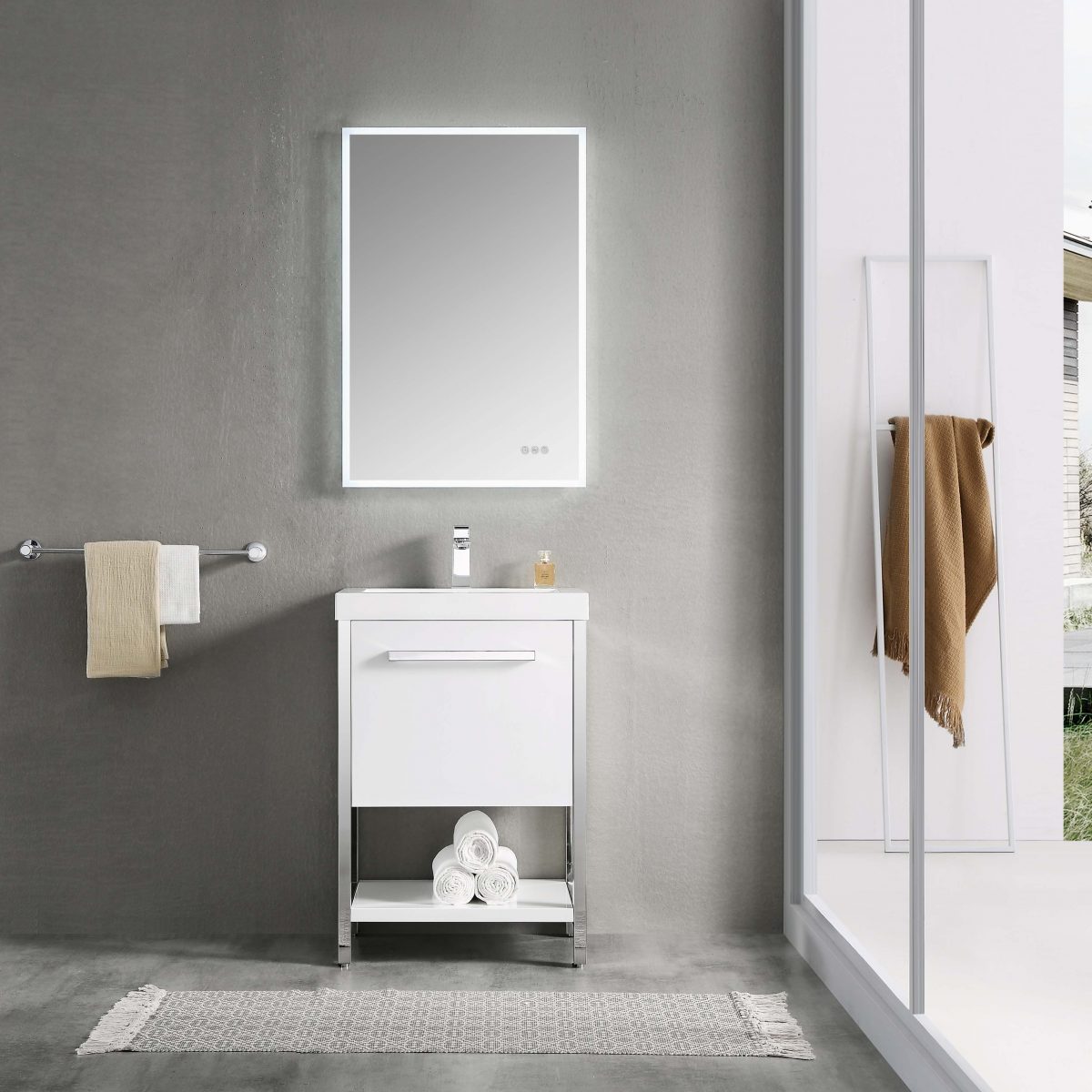 Riga 24" Bathroom Vanity #size_24" #color_glossy white