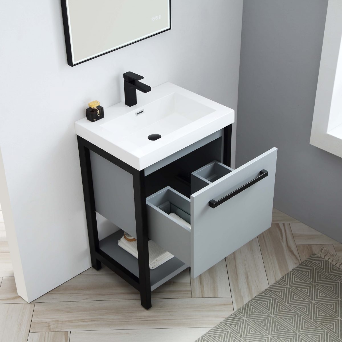 Riga 24" Bathroom Vanity #size_24" #color_metal grey