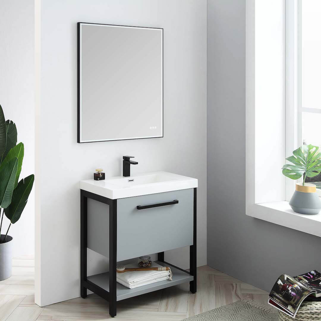 Riga 30" Bathroom Vanity #size_30" #color_metal grey