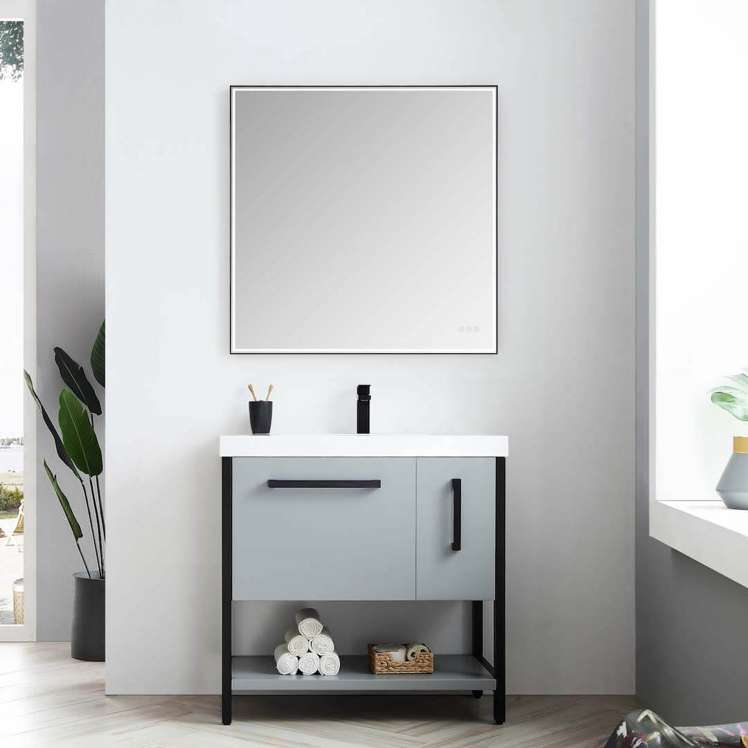 Riga 36" Bathroom Vanity #size_36" #color_metal grey