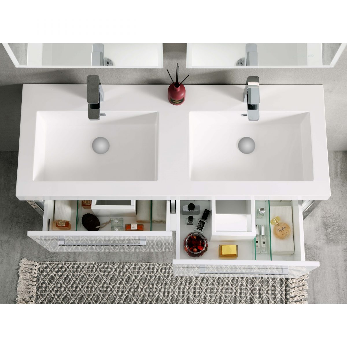 Riga 48" Bathroom Vanity #size_48" Double #color_glossy white