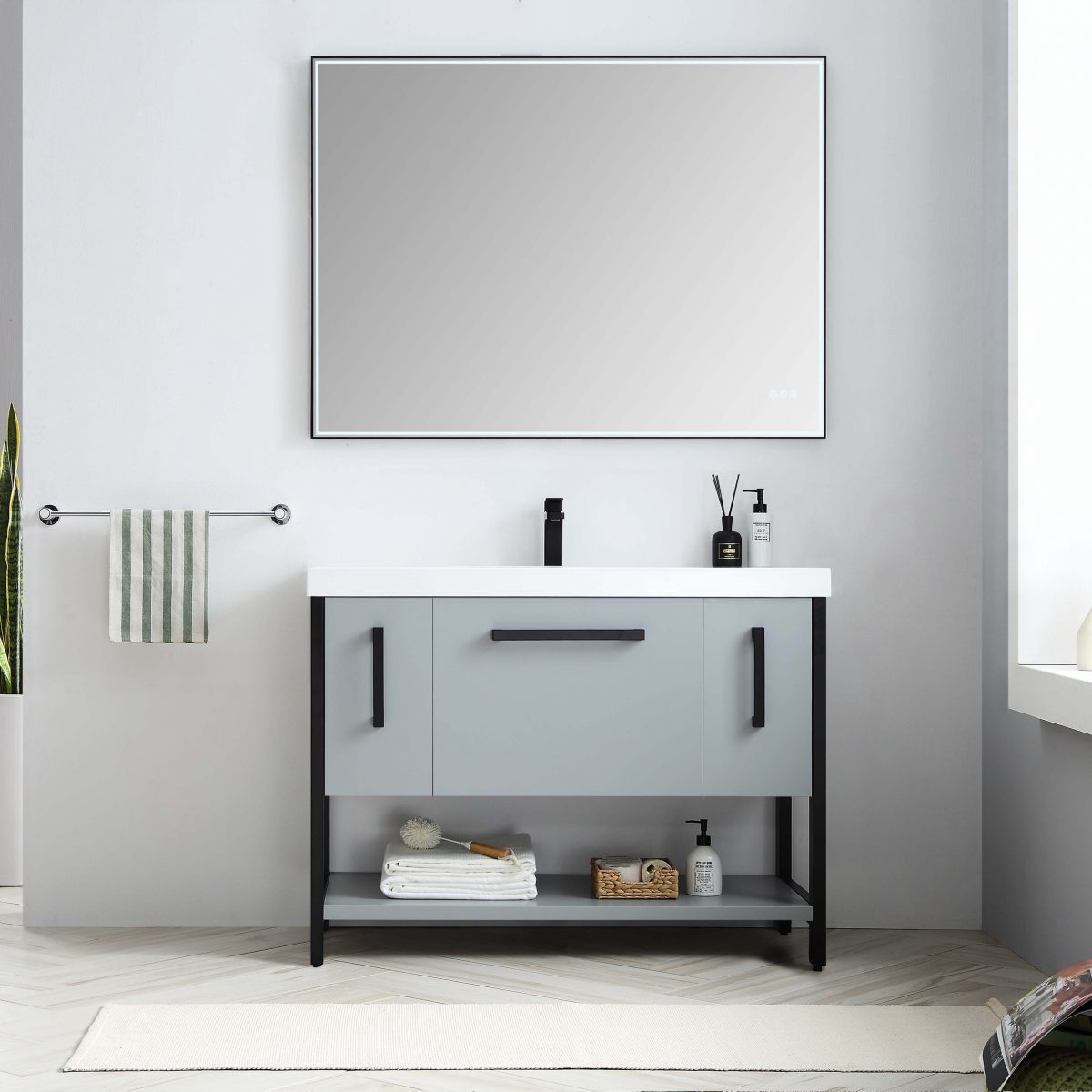 Riga 48" Bathroom Vanity #size_48" #color_metal grey