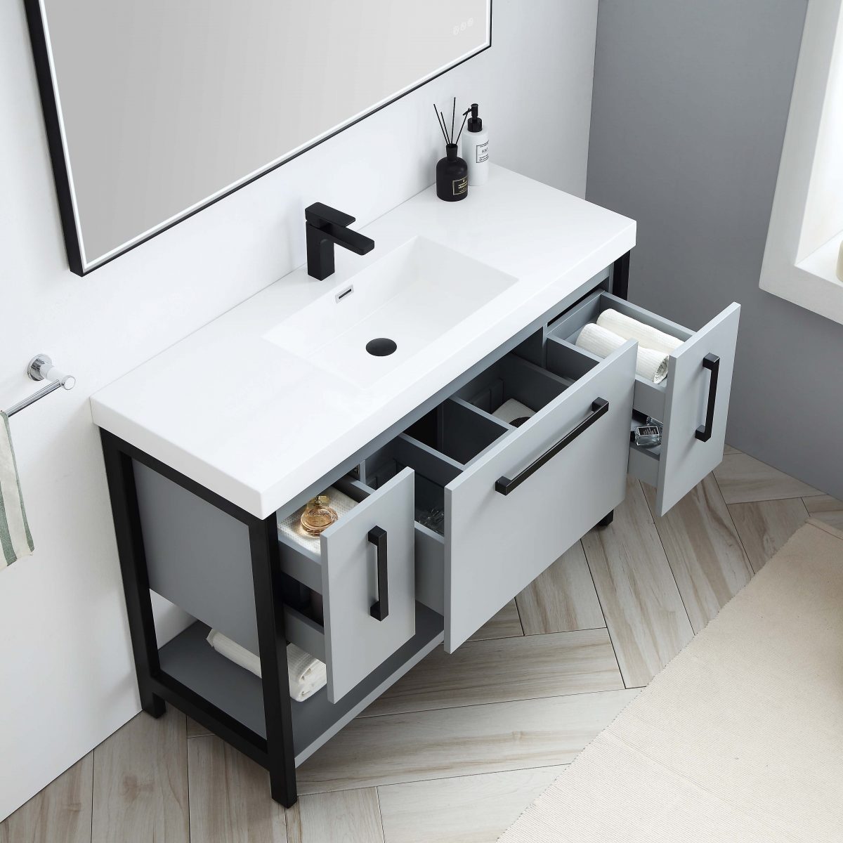 Riga 48" Bathroom Vanity #size_48" #color_metal grey