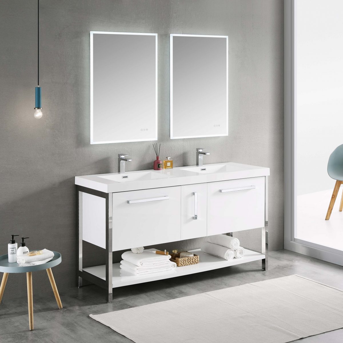 Riga 60" Bathroom Vanity #size_60" #color_glossy white