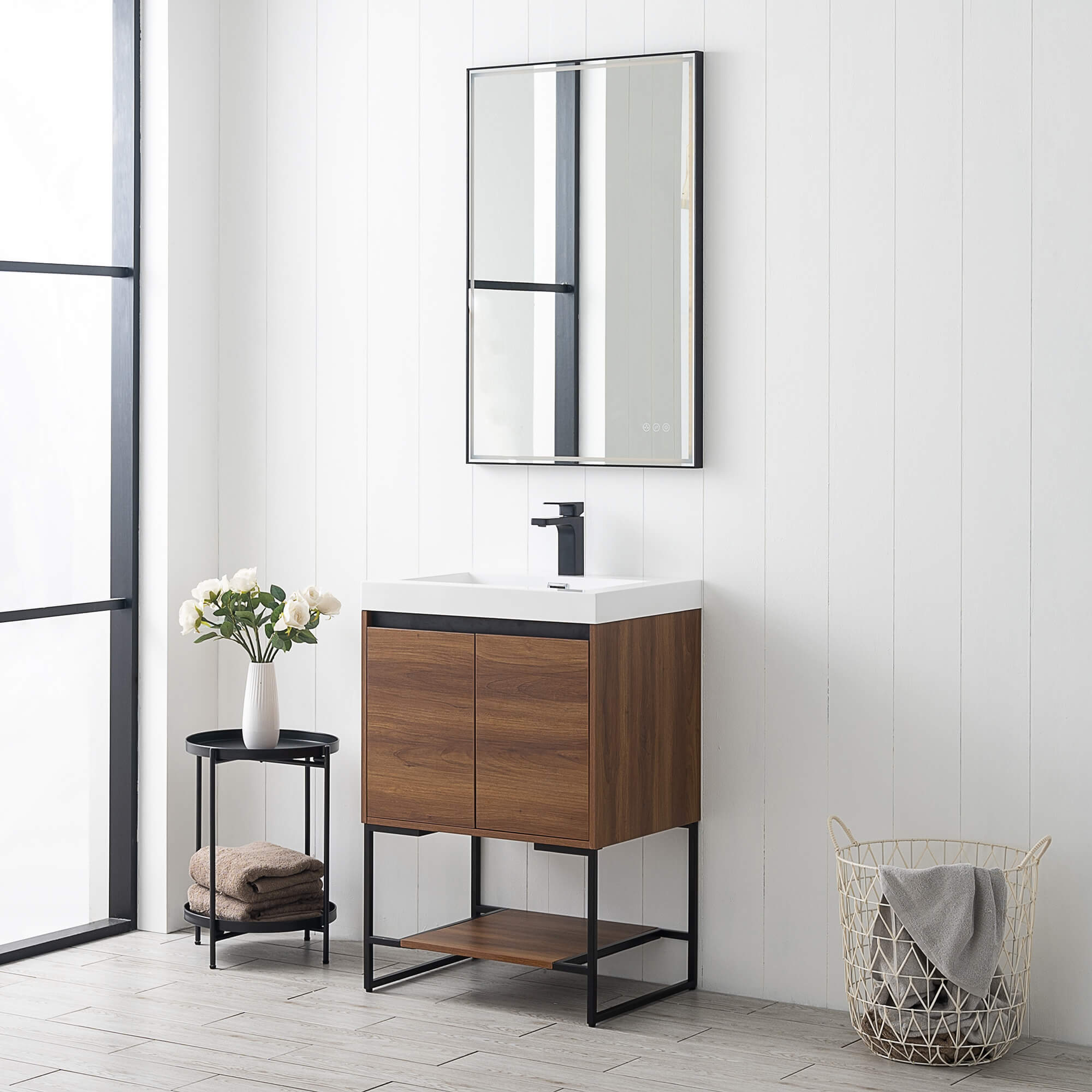 Porto 24" Bathroom Vanity #size_24" #color_red walnut