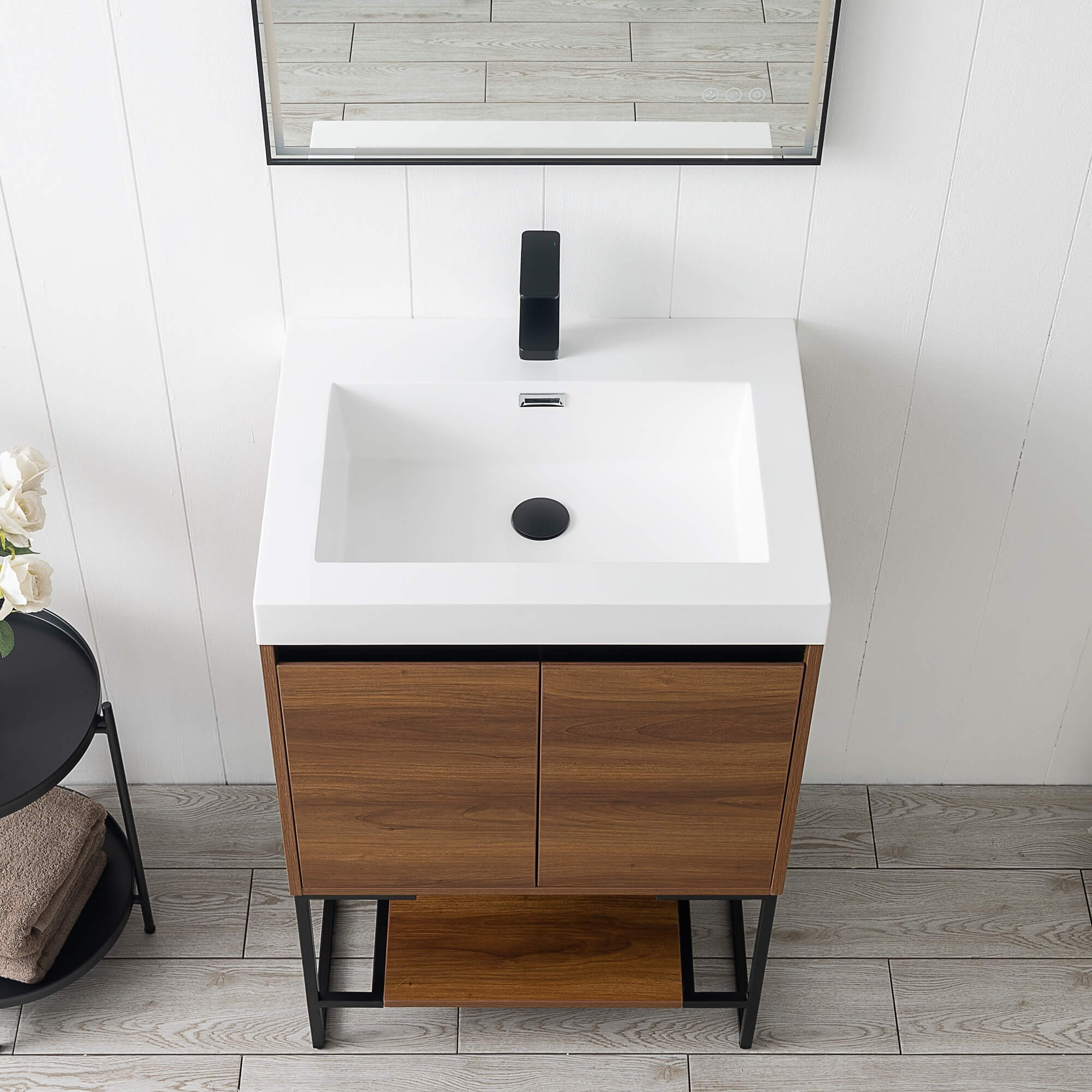 Porto 24" Bathroom Vanity #size_24" #color_red walnut