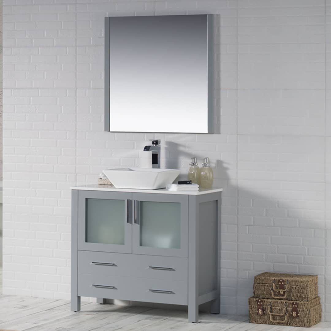 Sydney 36" Bathroom Vanity  #size_36"  #color_metal grey