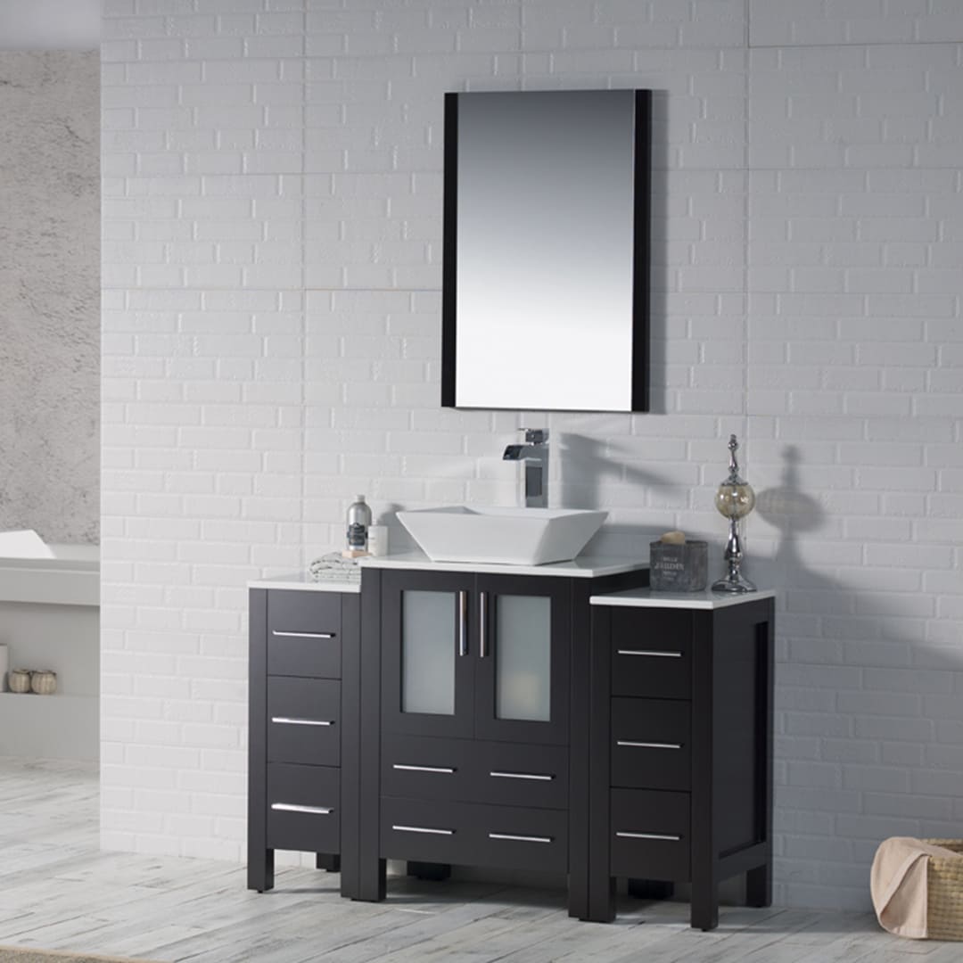 Sydney 48" Bathroom Vanity  #size_48" Side Cabinet  #color_espresso
