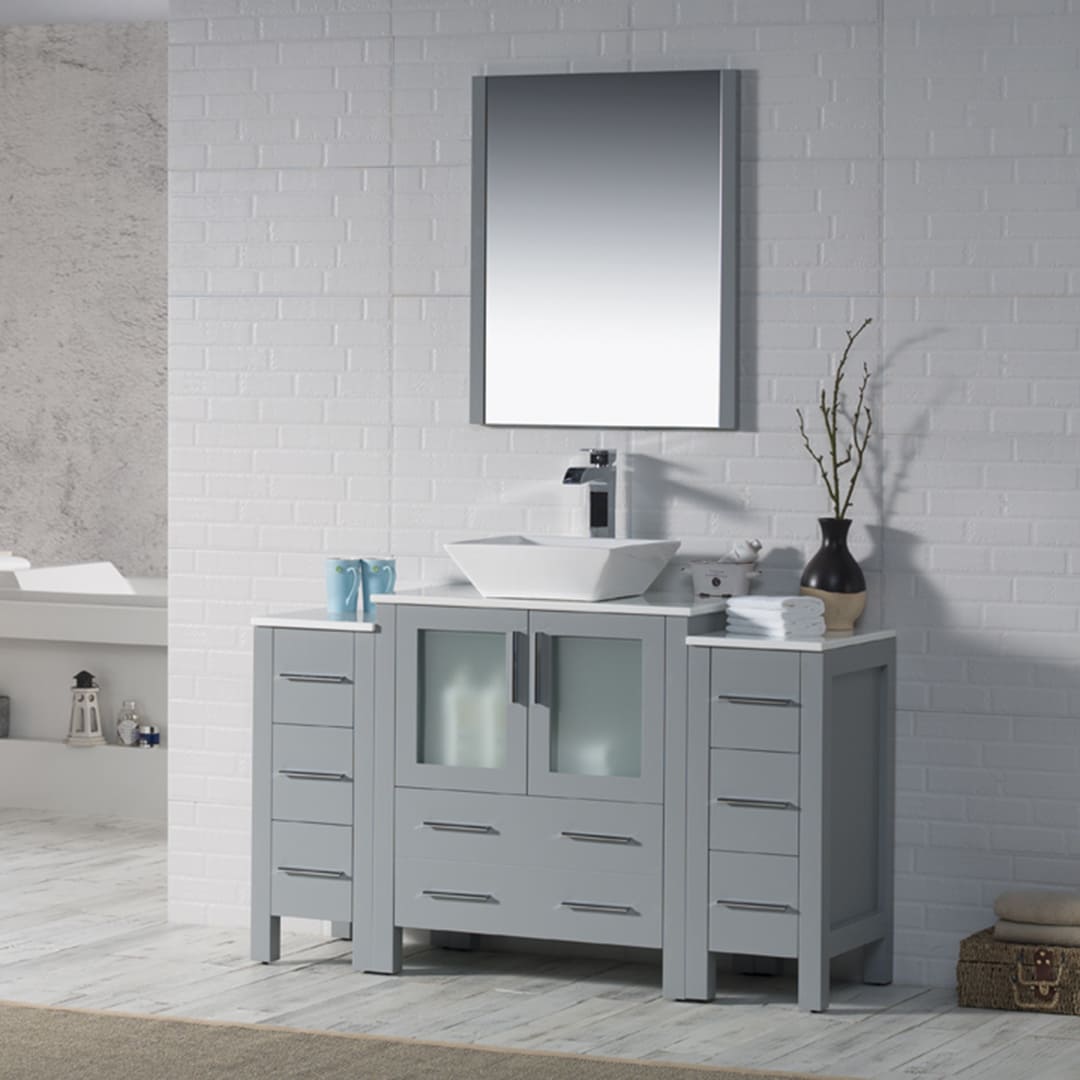Sydney 54" Bathroom Vanity  #size_54"  #color_metal grey
