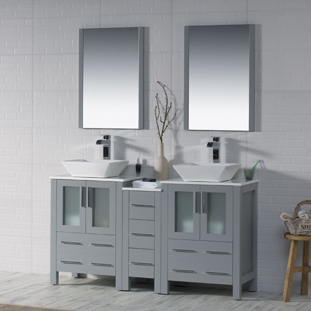 Sydney 60" Bathroom Vanity  #size_60"  #color_metal grey