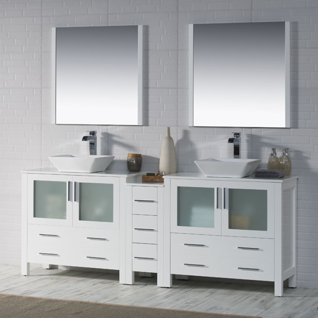 Sydney 84" Bathroom Vanity  #size_84"  #color_glossy white