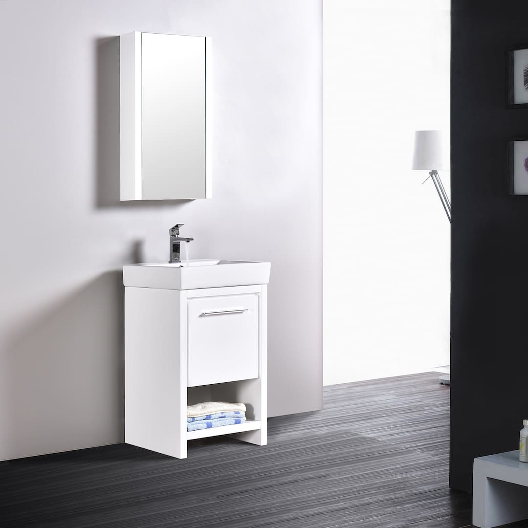 Milan 20" Bathroom Vanity  #size_20"  #color_glossy white