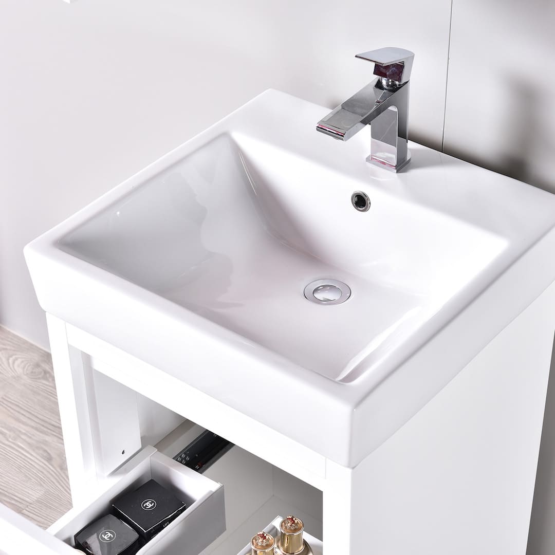Milan 20" Bathroom Vanity  #size_20"  #color_glossy white