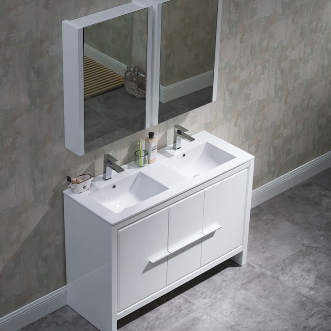 Milan 48" Bathroom Vanity  #size_48"  #color_glossy white  