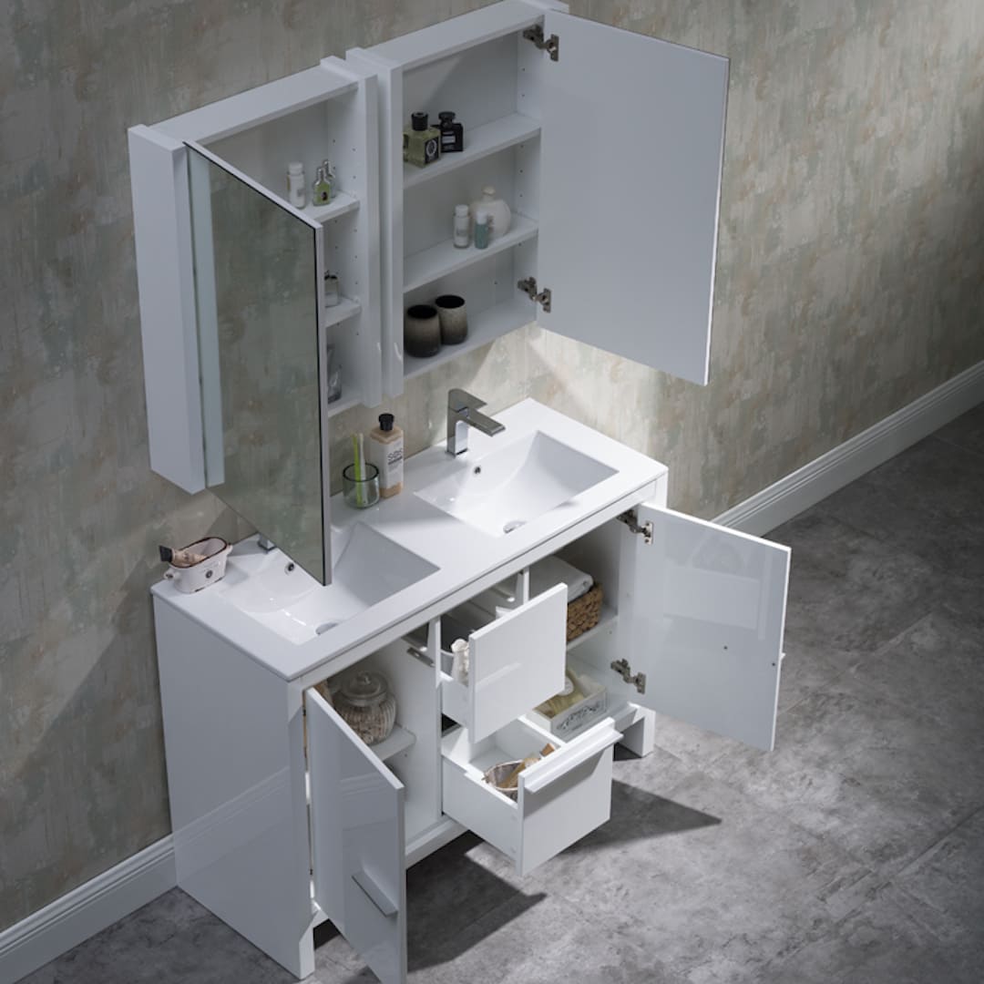 Milan 48" Bathroom Vanity  #size_48"  #color_glossy white  