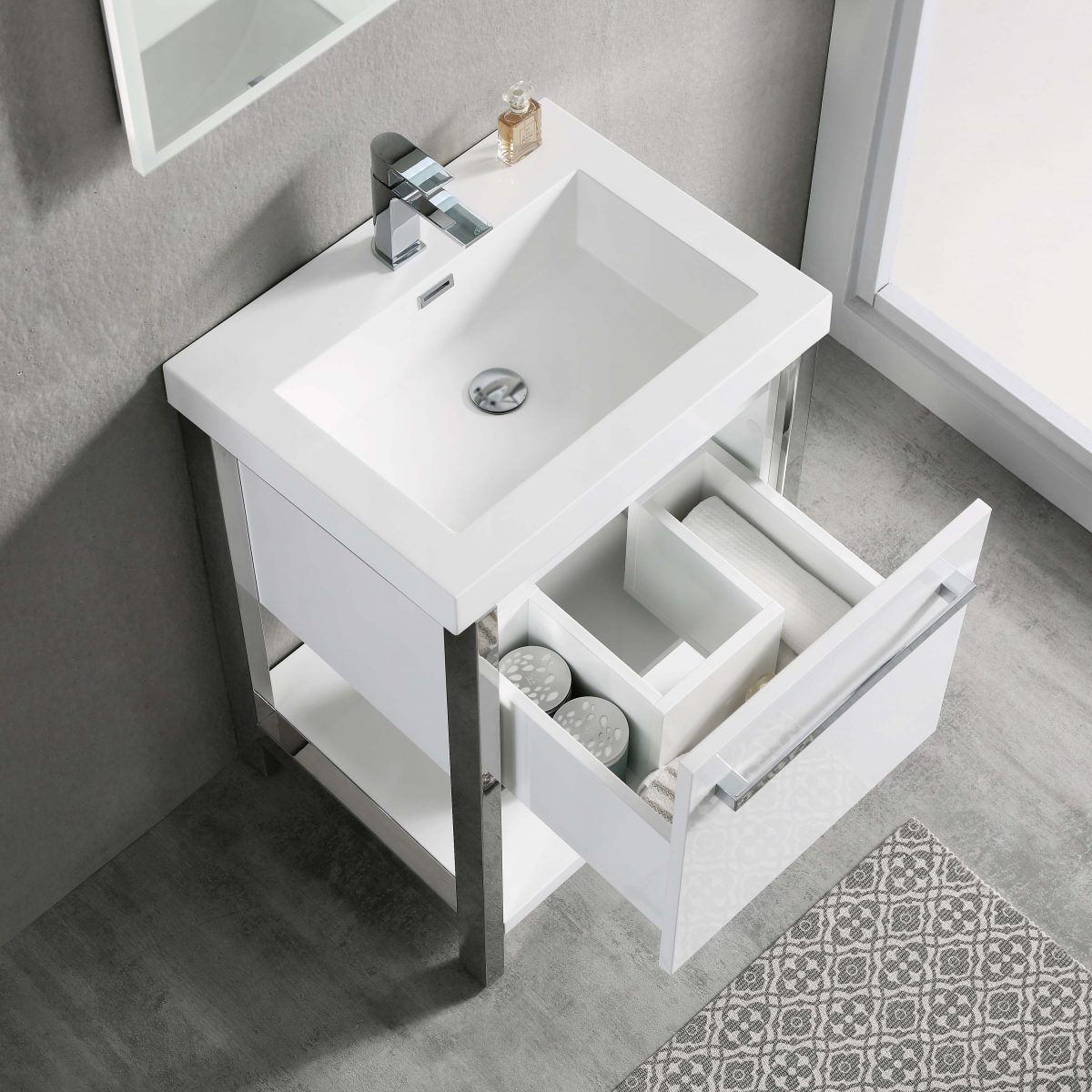 Riga 20" Bathroom Vanity  #size_20"  #color_glossy white