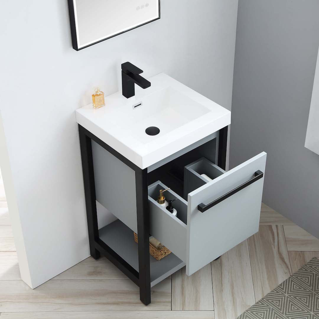 Riga 20" Bathroom Vanity  #size_20"  #color_metal grey