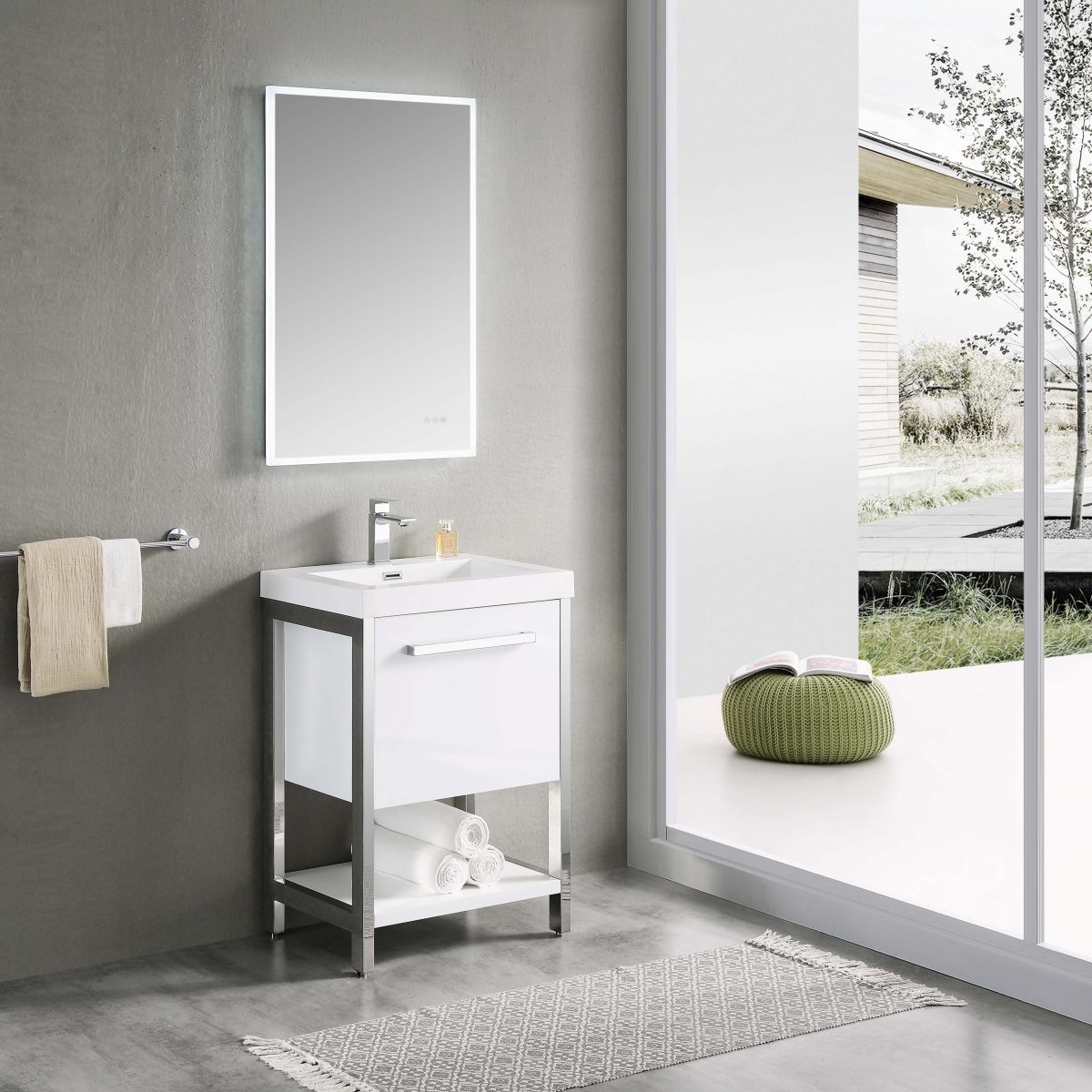 Riga 24" Bathroom Vanity  #size_24"  #color_glossy white