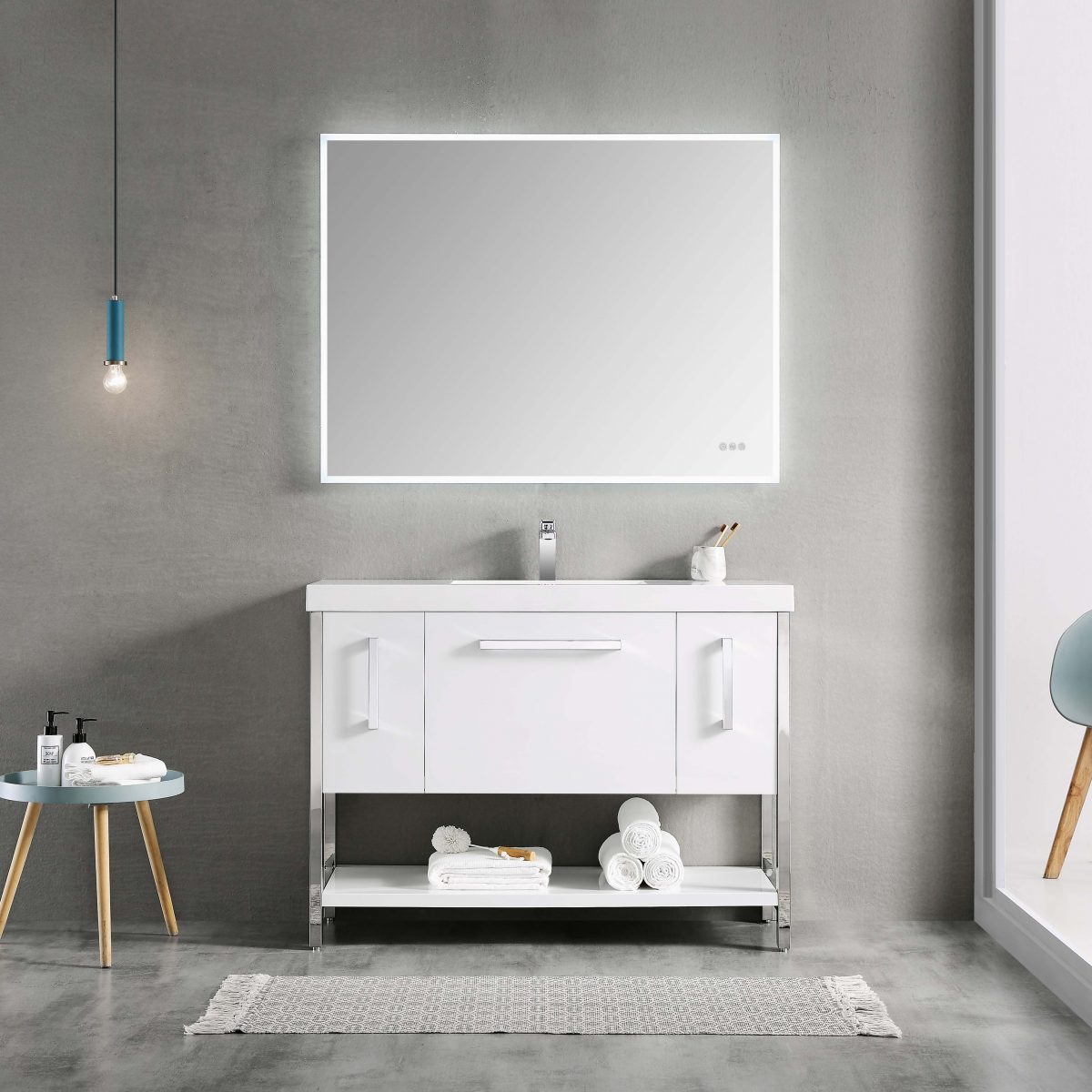 Riga 48" Bathroom Vanity  #size_48"  #color_glossy white