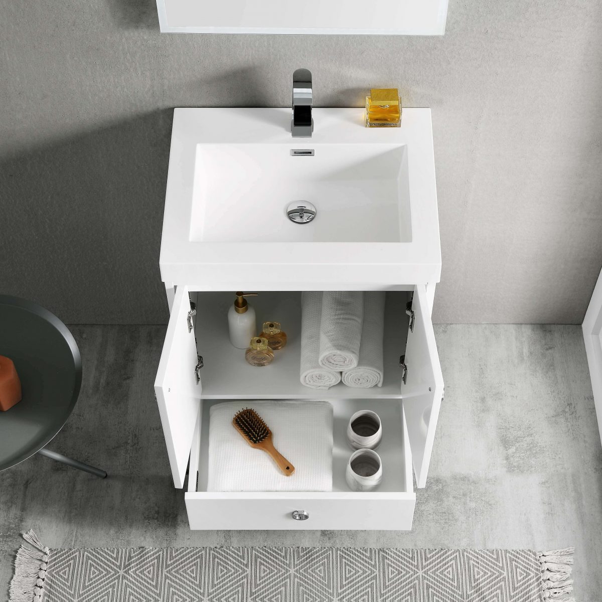 Lyon 24" Bathroom Vanity  #size_24"  #color_matte white 