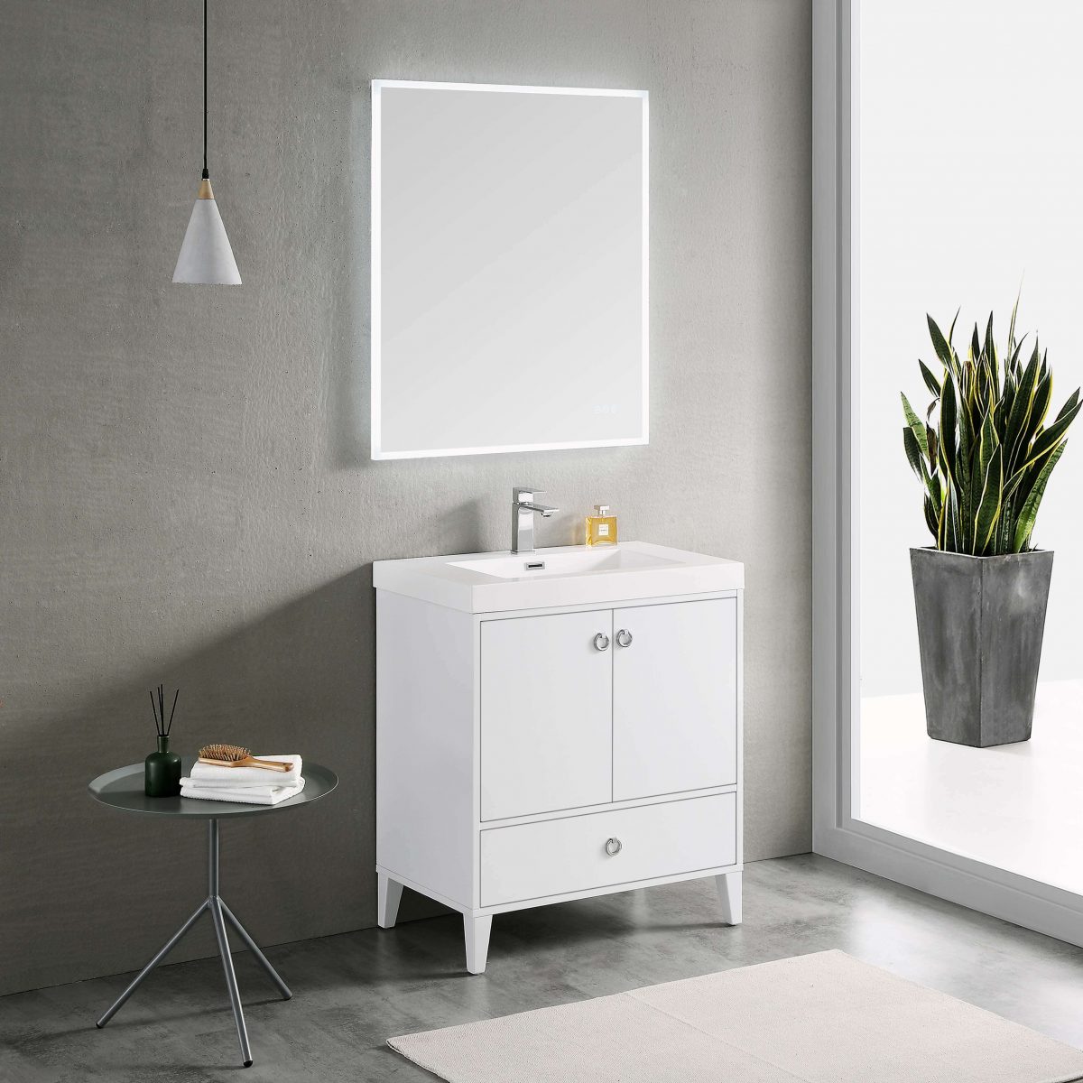 Lyon 30" Bathroom Vanity  #size_30"  #color_matte white 