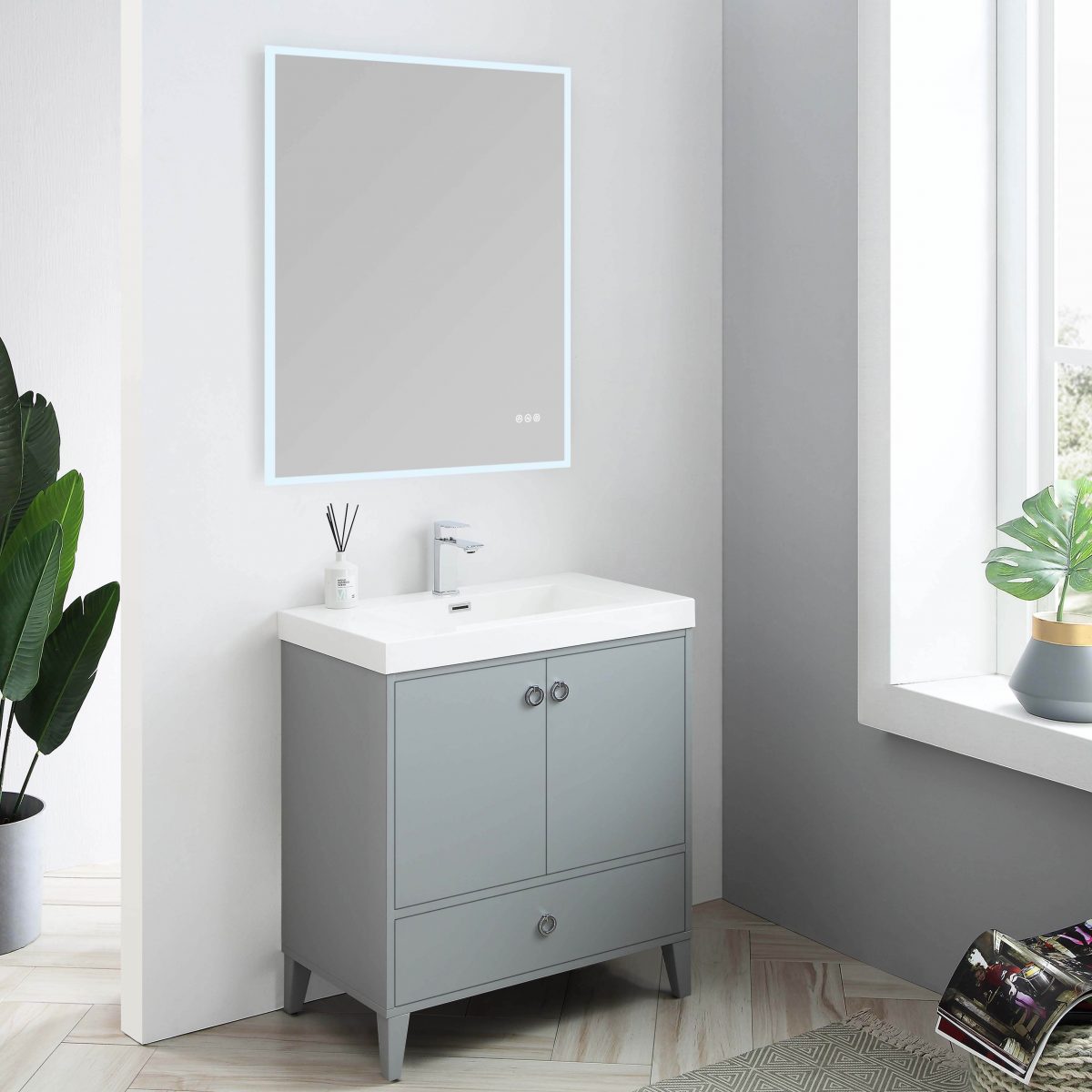 Lyon 30" Bathroom Vanity  #size_30"  #color_metal grey