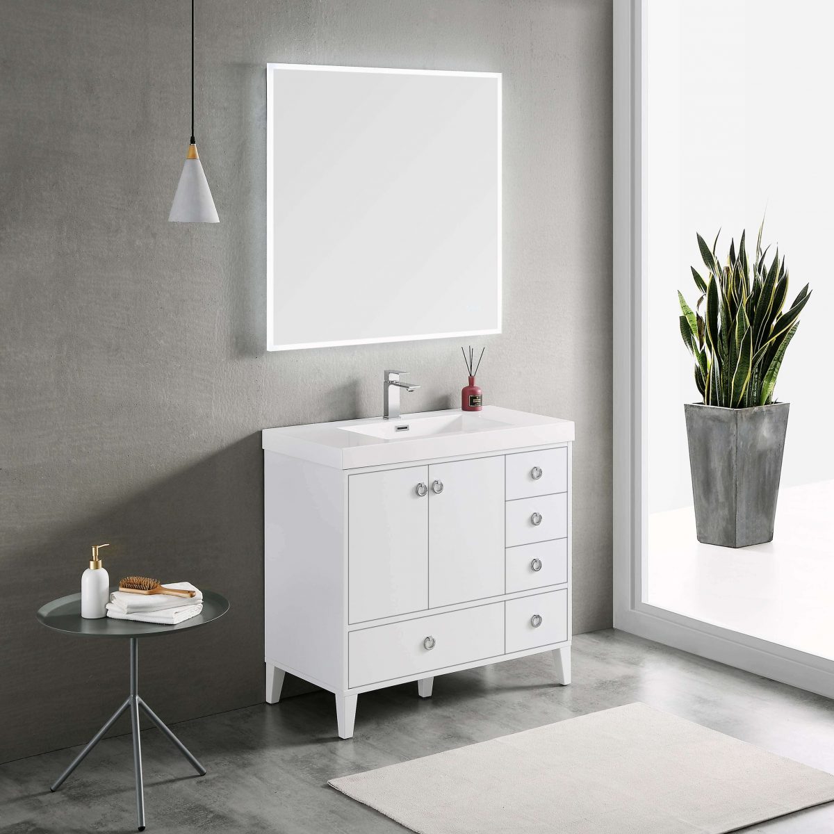 Lyon 36" Bathroom Vanity  #size_36"  #color_matte white