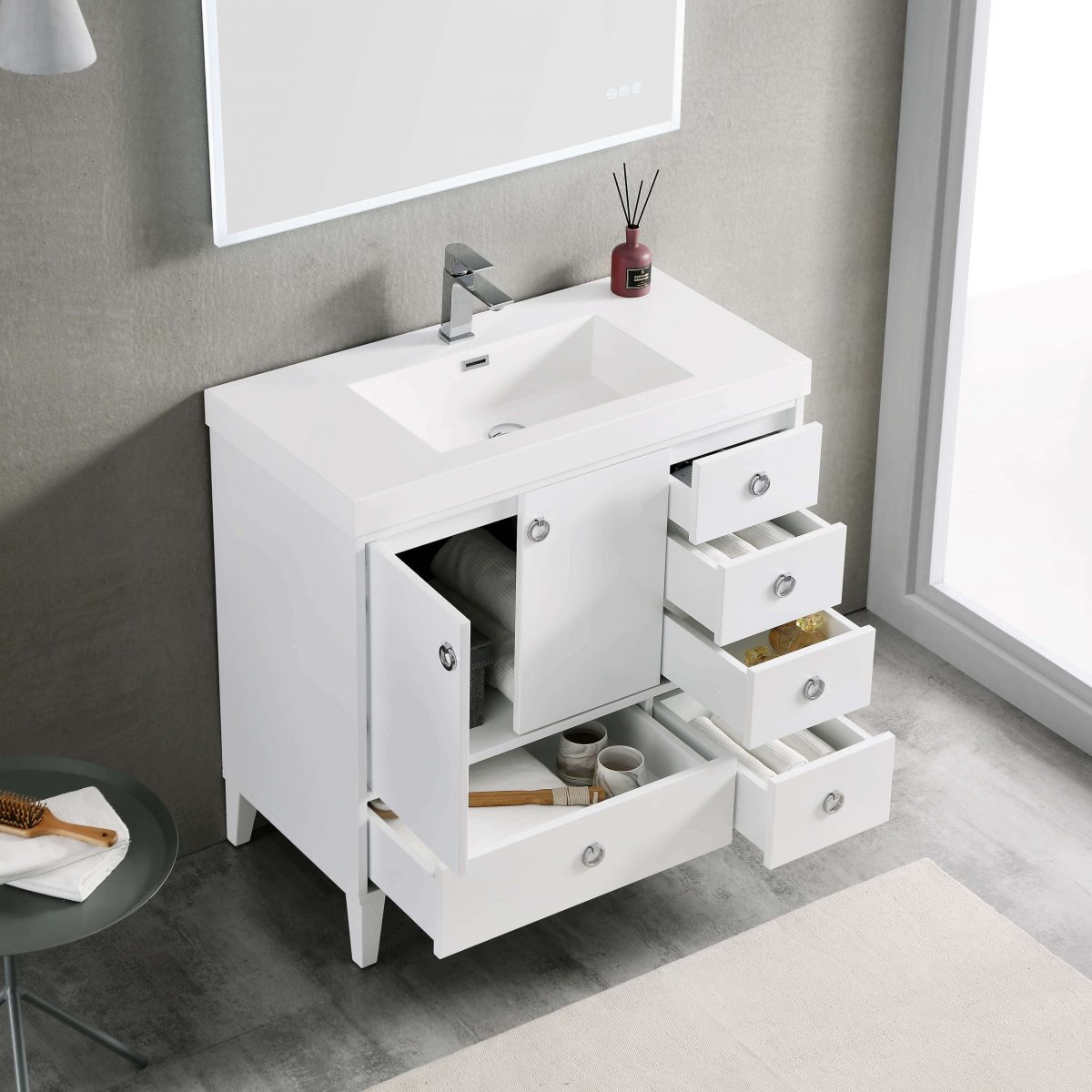 Lyon 36" Bathroom Vanity  #size_36"  #color_matte white