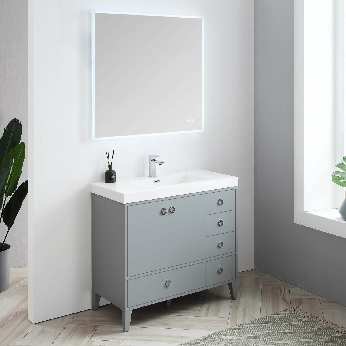 Lyon 36" Bathroom Vanity  #size_36"  #color_metal grey 