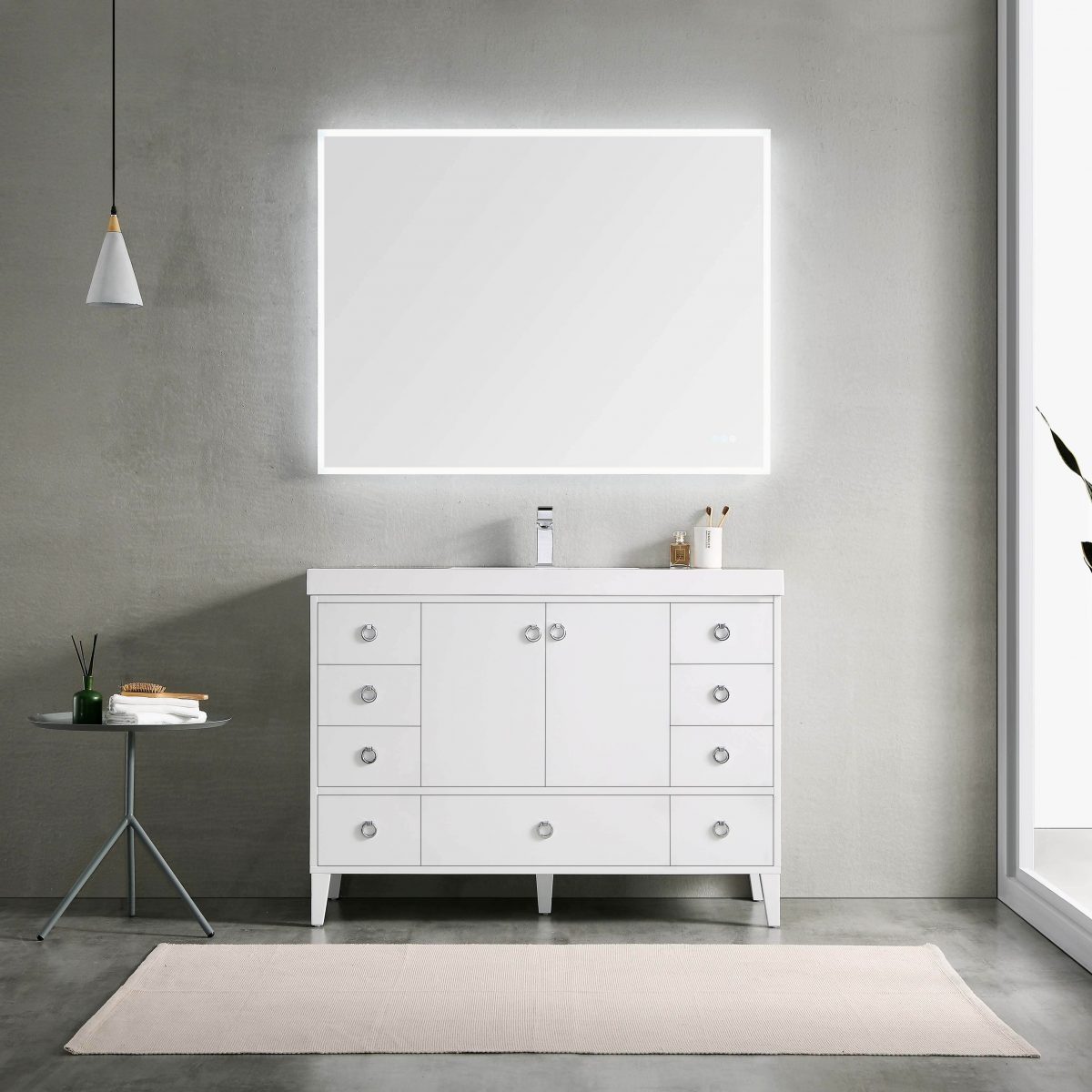 Lyon 48" Bathroom Vanity  #size_48"  #color_matte white 