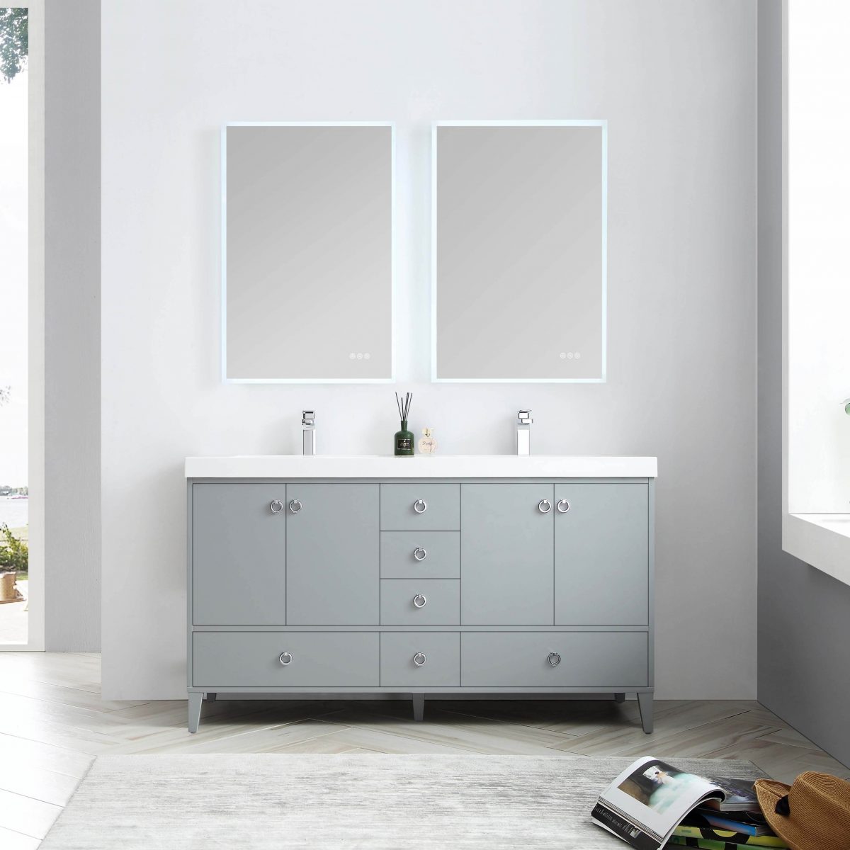 Lyon 60" Bathroom Vanity  #size_60"  #color_metal grey 