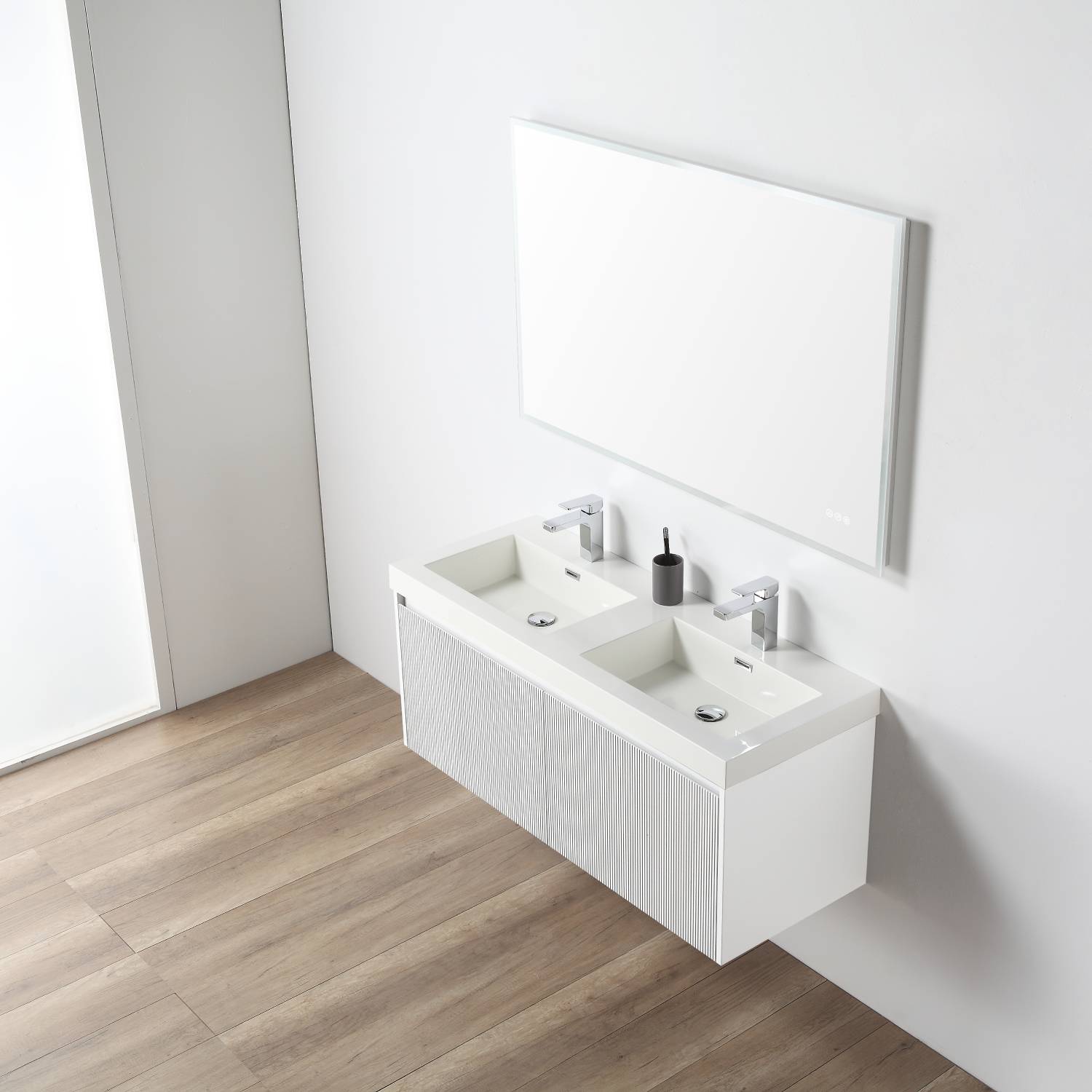 Positano 48" Bathroom Vanity  #size_48" Double  #color_matte white