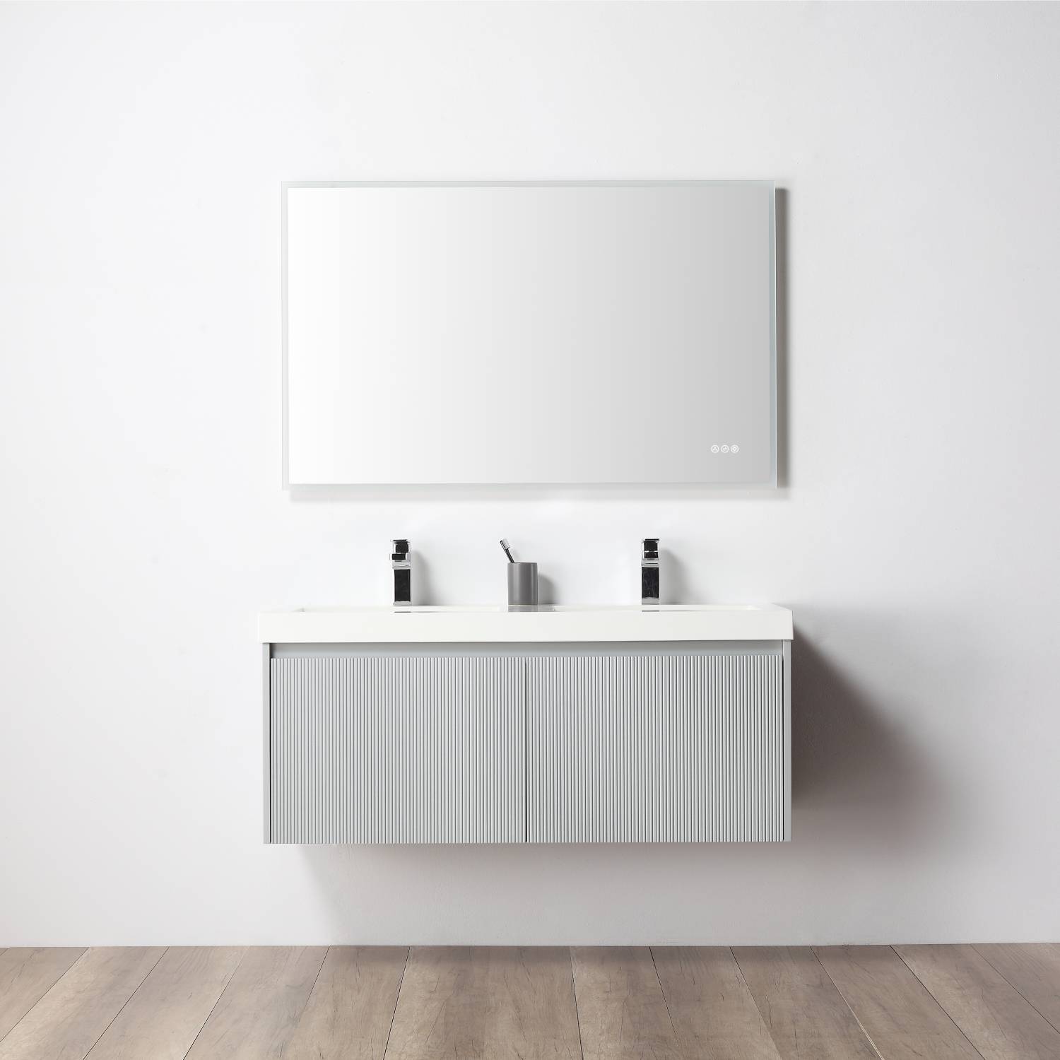Positano 48" Bathroom Vanity  #size_48" Double  #color_light grey