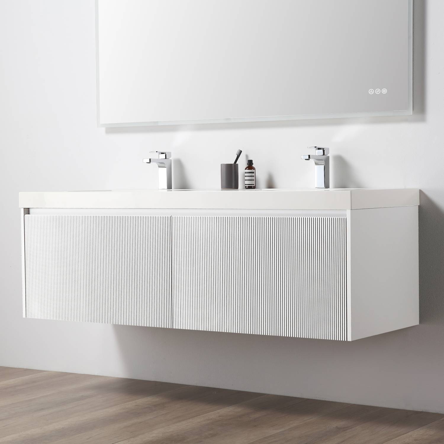 Positano 60" Bathroom Vanity  #size_60"  #color_matte white
