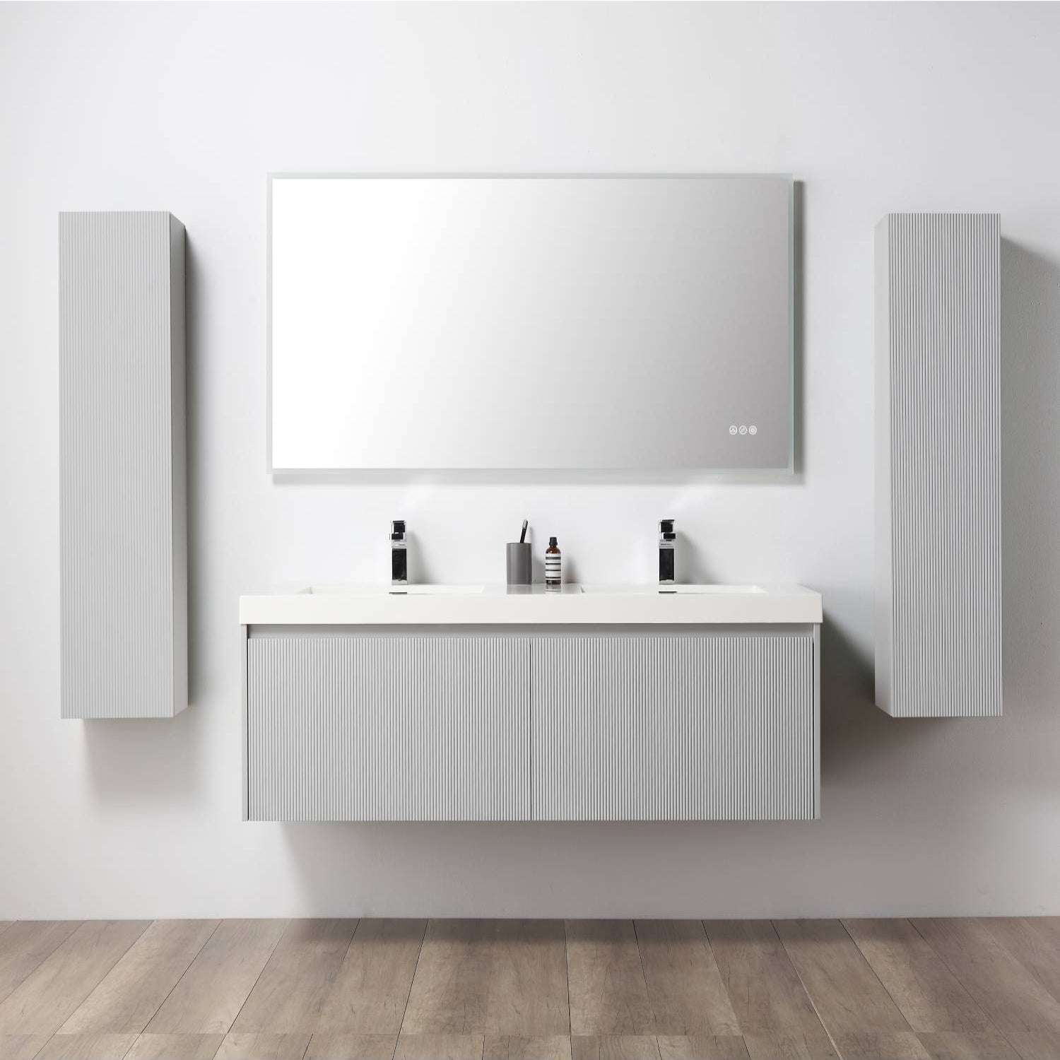 Positano 60" Bathroom Vanity  #size_60"  #color_light grey