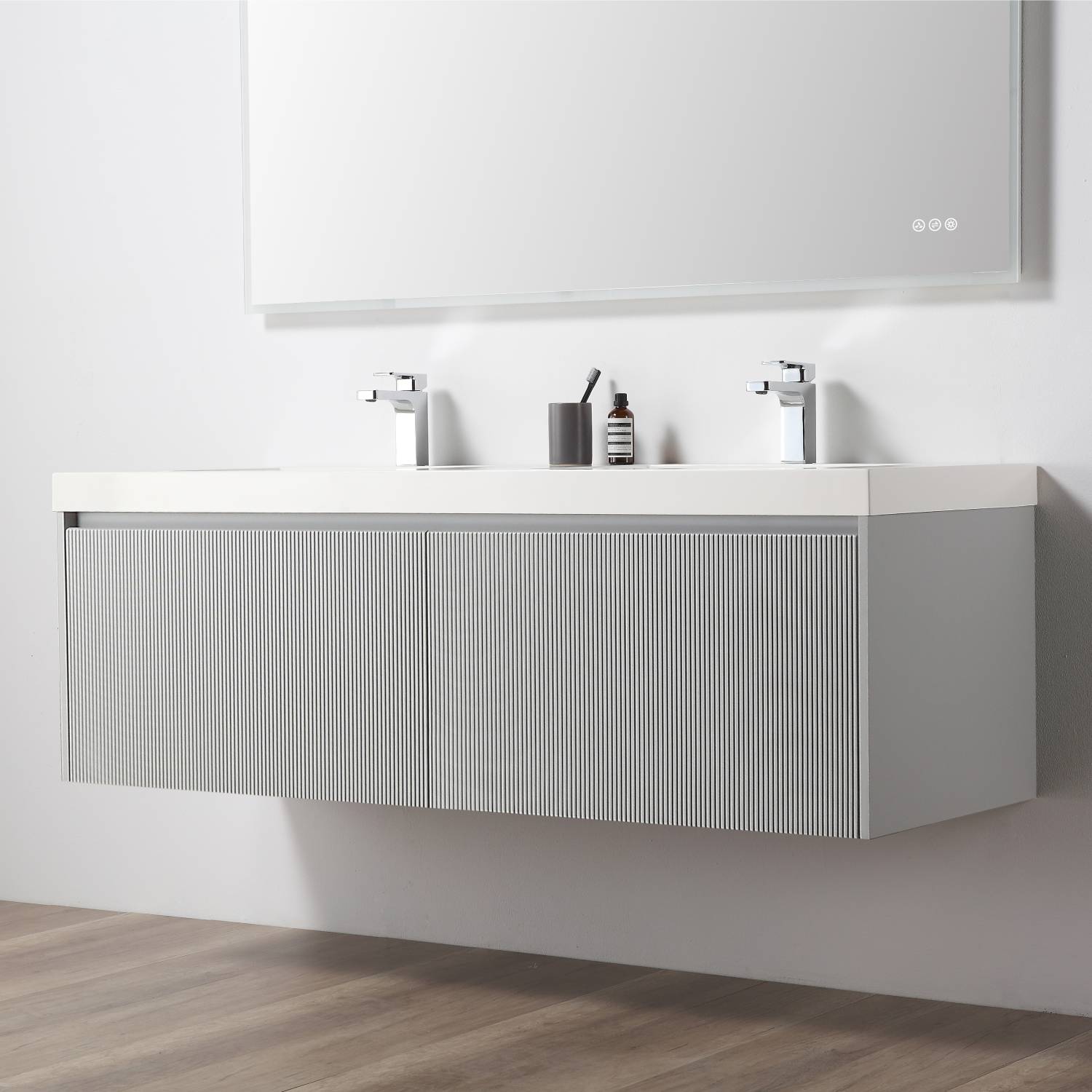 Positano 60" Bathroom Vanity  #size_60"  #color_light grey