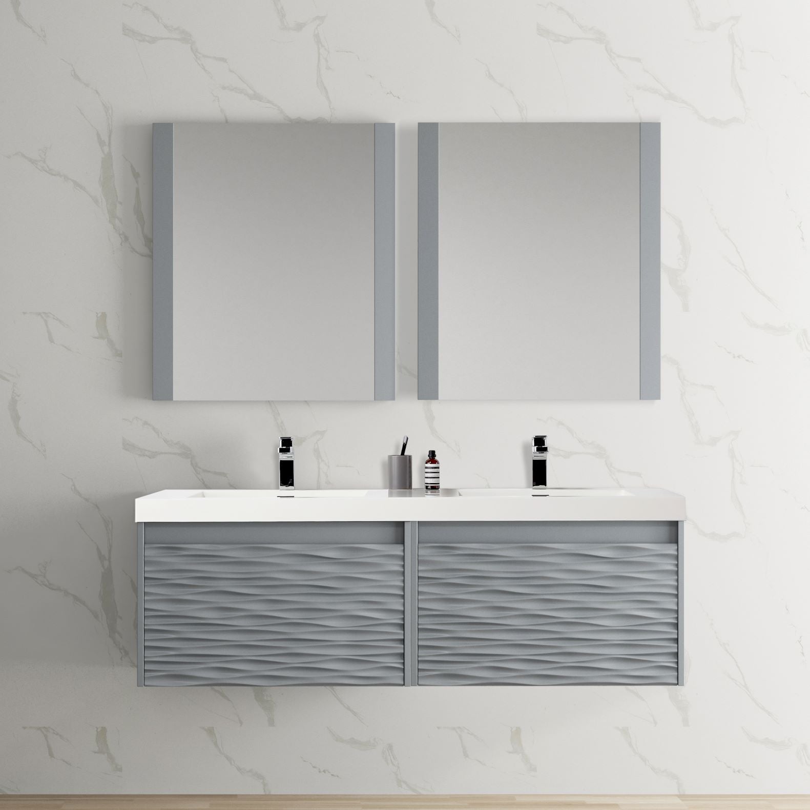 Paris 60" Bathroom Vanity  #size_60"  #color_metal grey