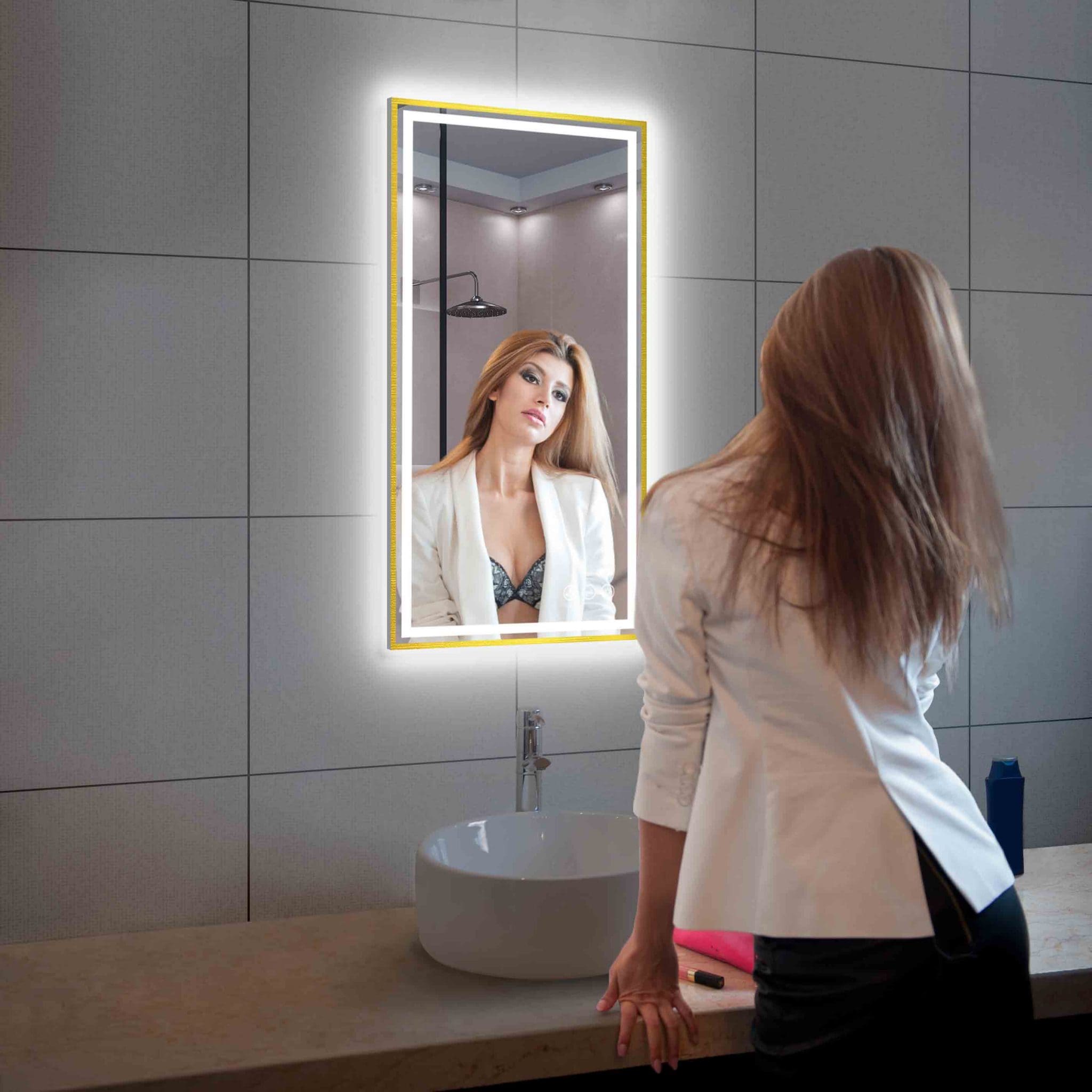 Stellar 18" LED Mirrors #size_18x36 #color_brass