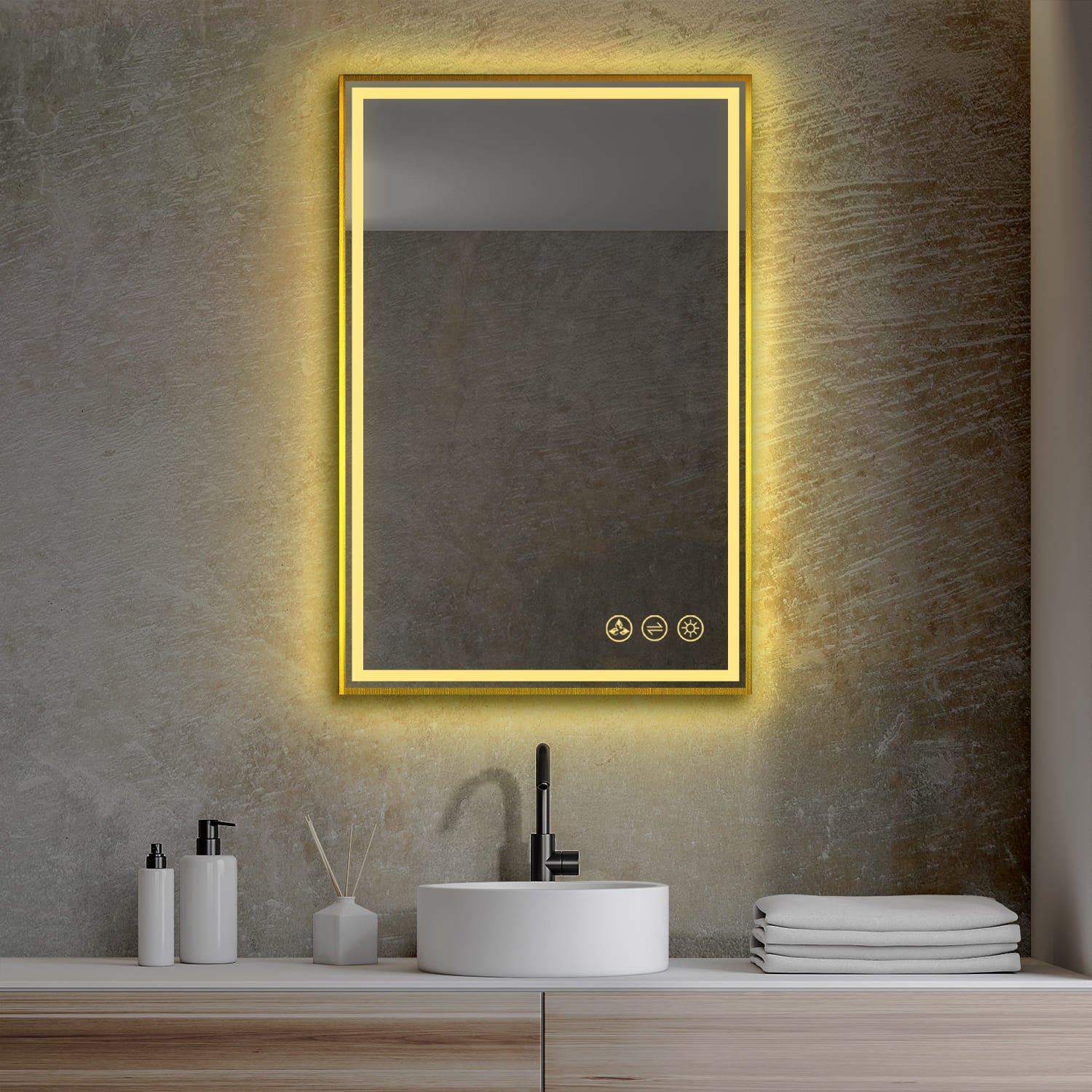 Stellar 24" LED Mirrors #size_24x36 #color_brass