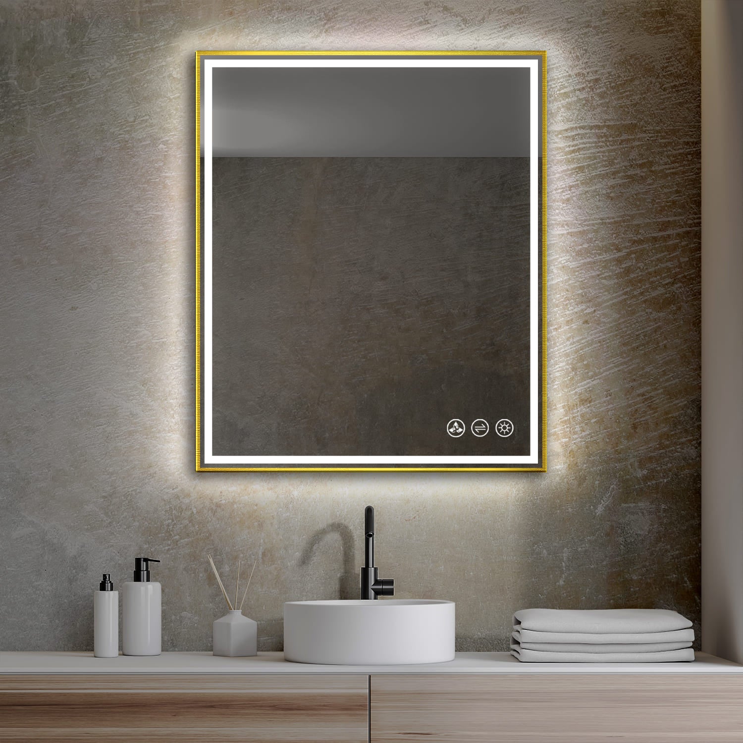 Stellar 30" LED Mirrors #size_30x36 #color_brass