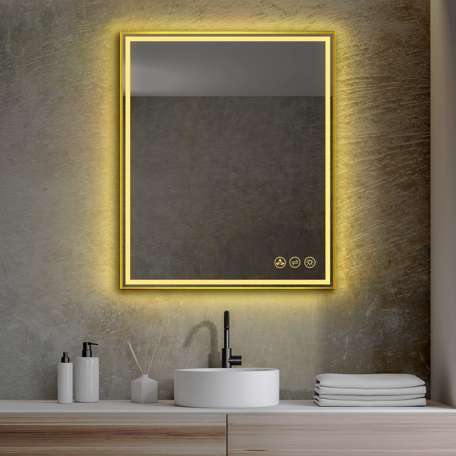 Stellar 30" LED Mirrors #size_30x36 #color_brass