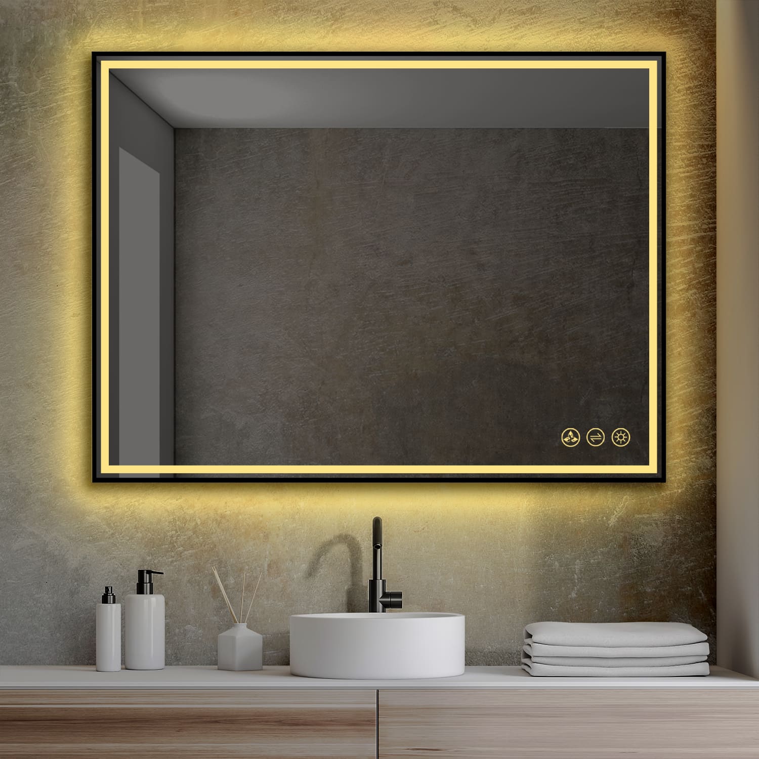 Stellar 48" LED Mirrors #size_48x36 #color_black