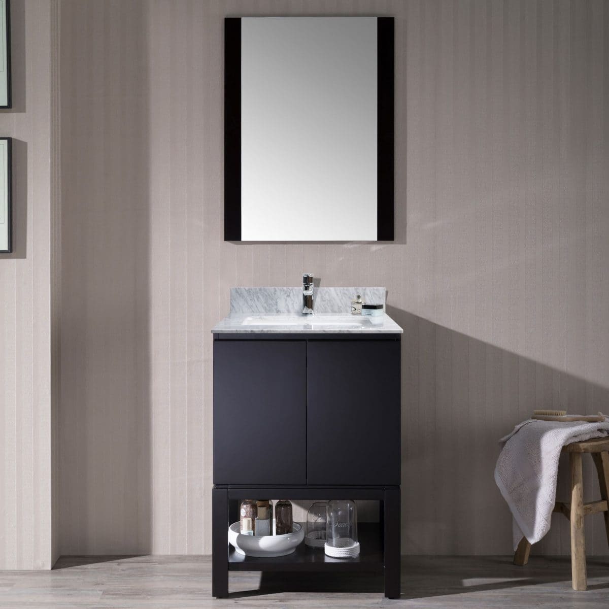 Monaco 24" Bathroom Vanity  #size_24" #countertop_white carrara marble