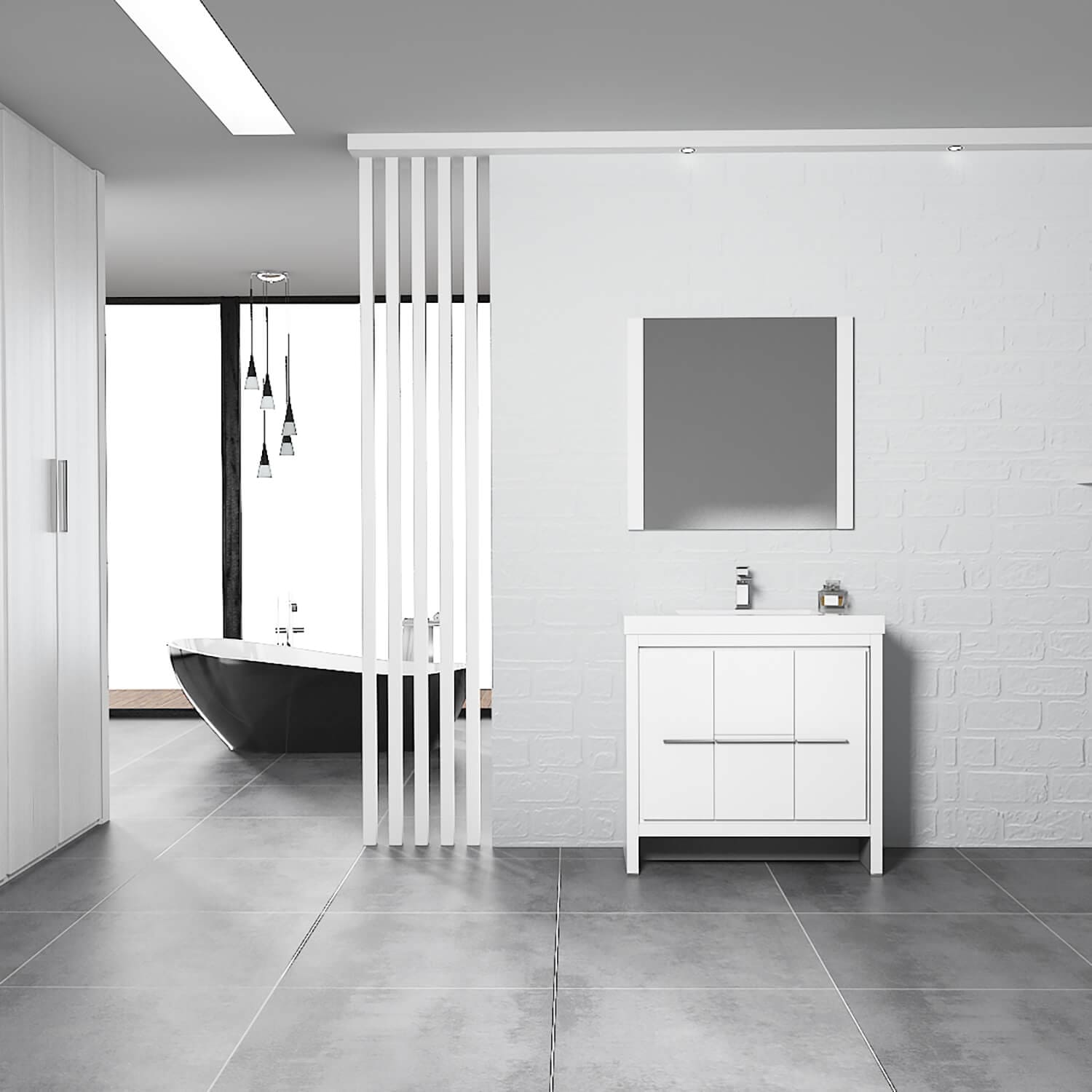Milan 36" Bathroom Vanity  #size_36"  #color_glossy white  