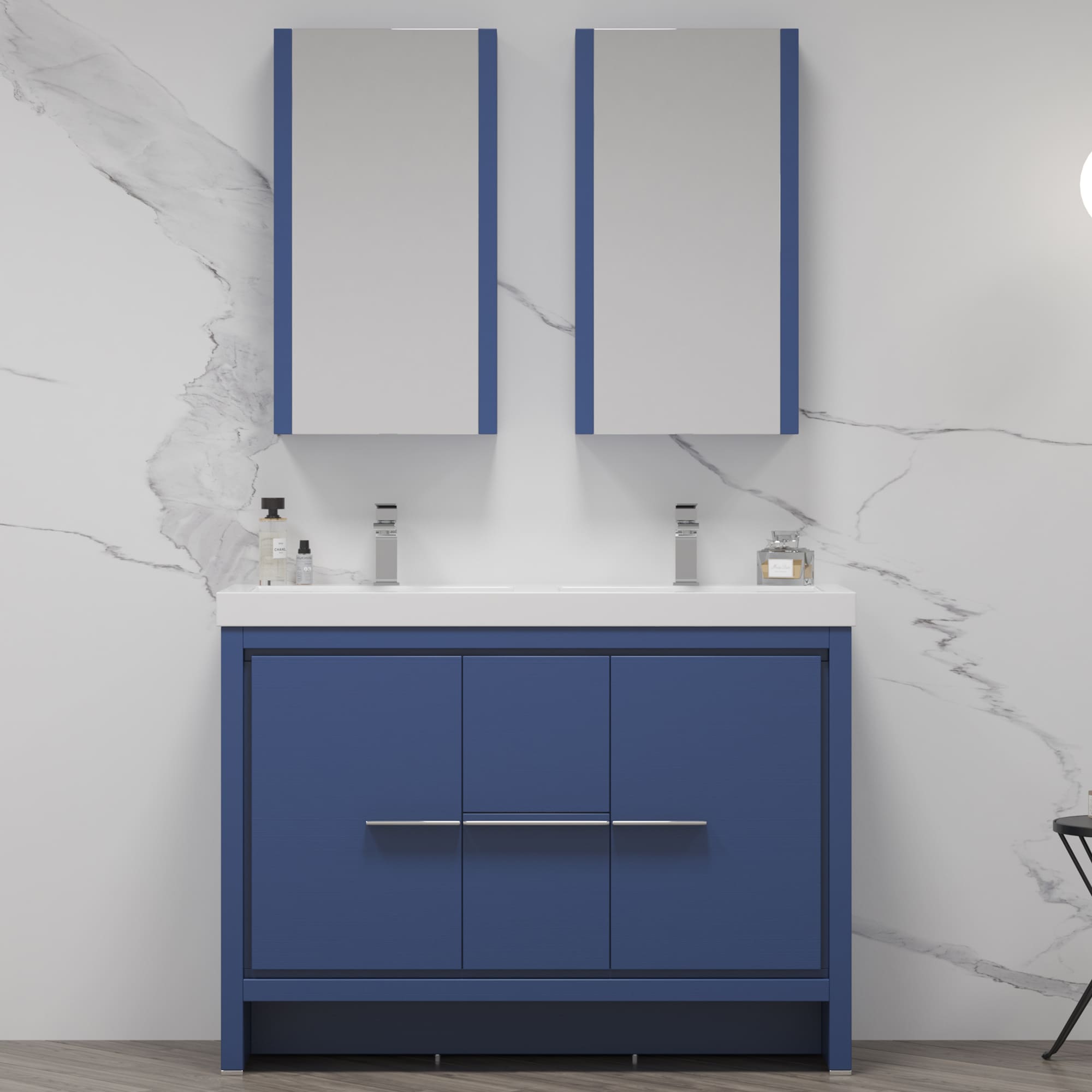Milan 48" Bathroom Vanity  #size_48"  #color_navy blue 