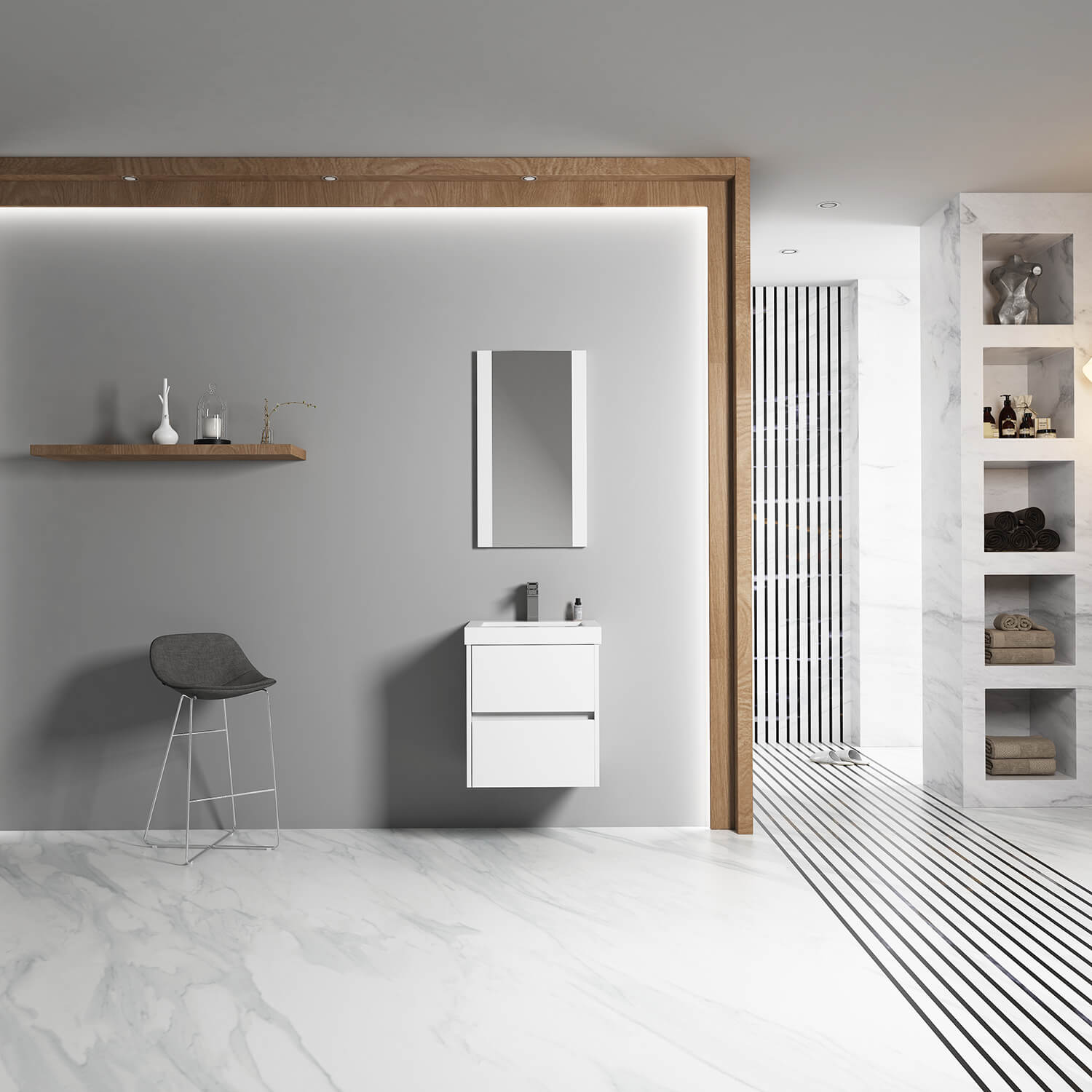 Valencia 20" Bathroom Vanity  #size_20"  #color_glossy white